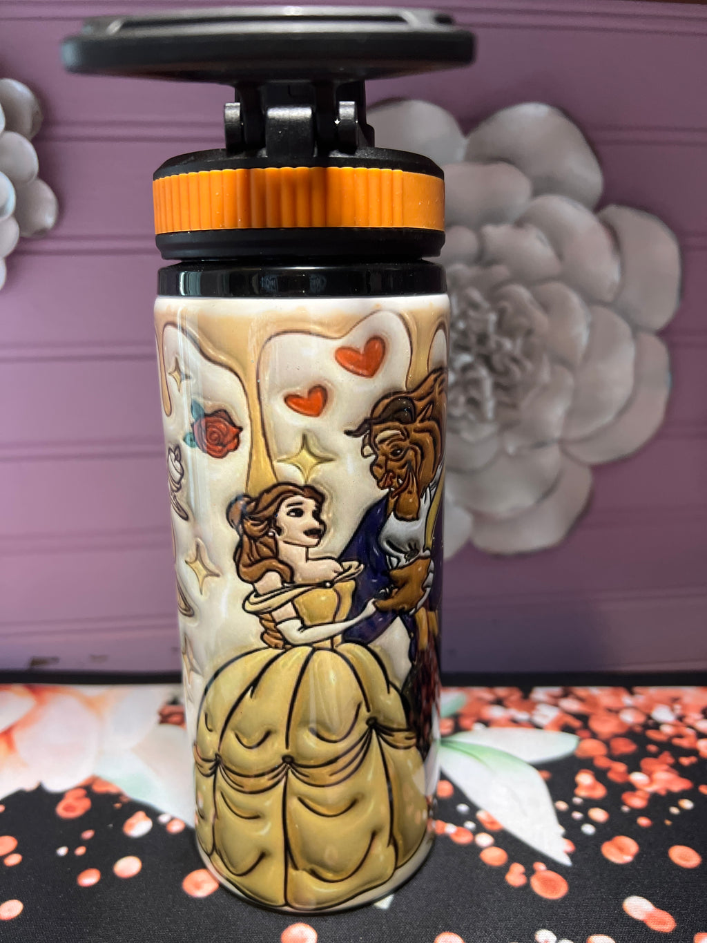 3D Bella y la bestia tumbler 20oz
