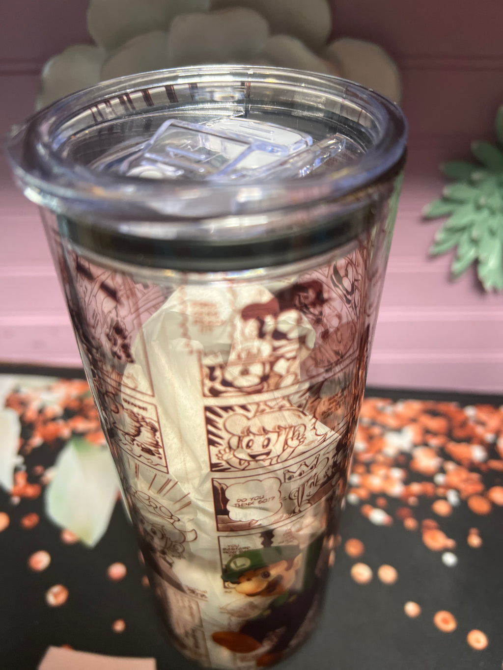 Mario & Luigi glass cup 20 oz