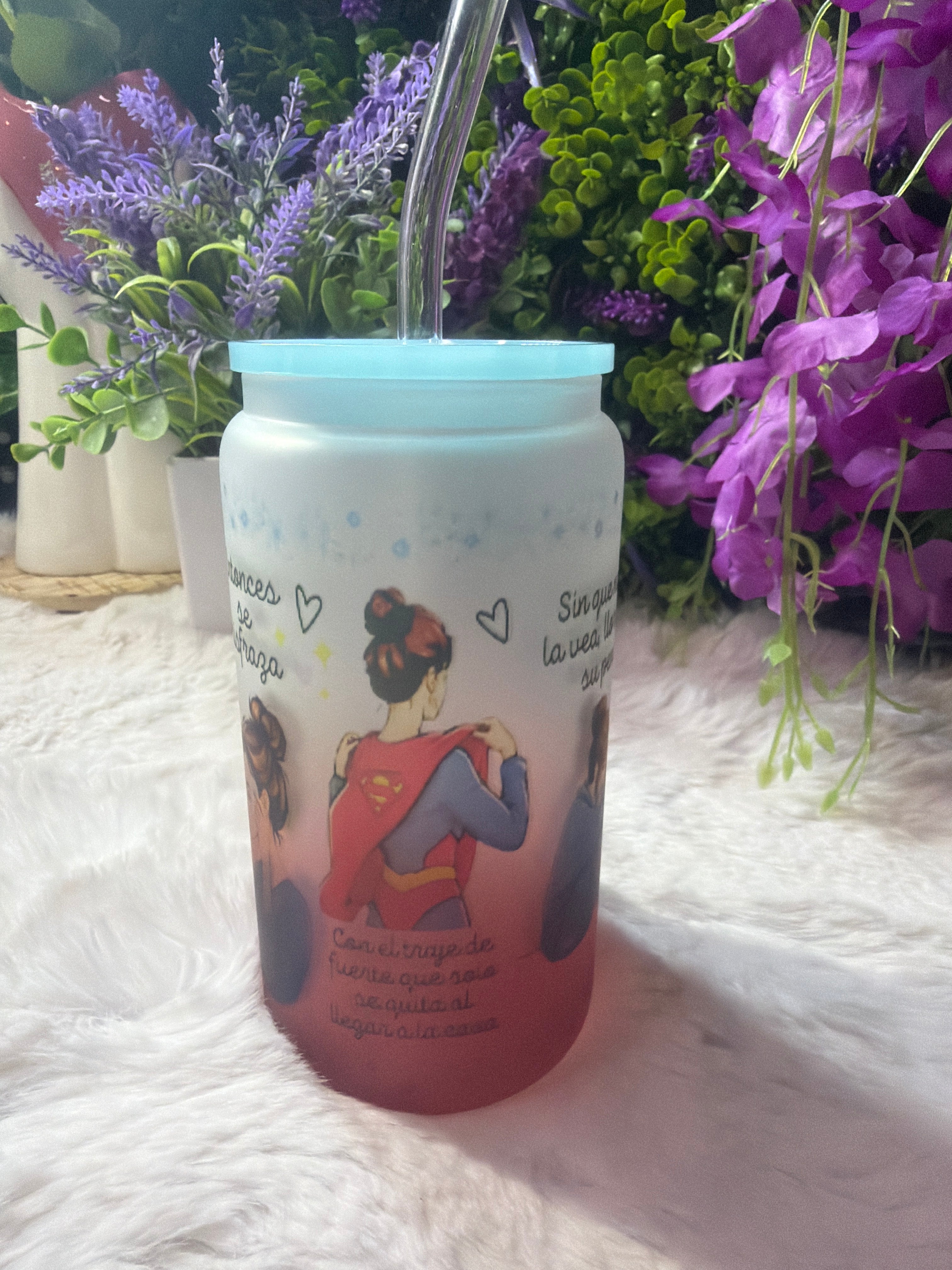À la niña que fui frosted glass cup 16 oz