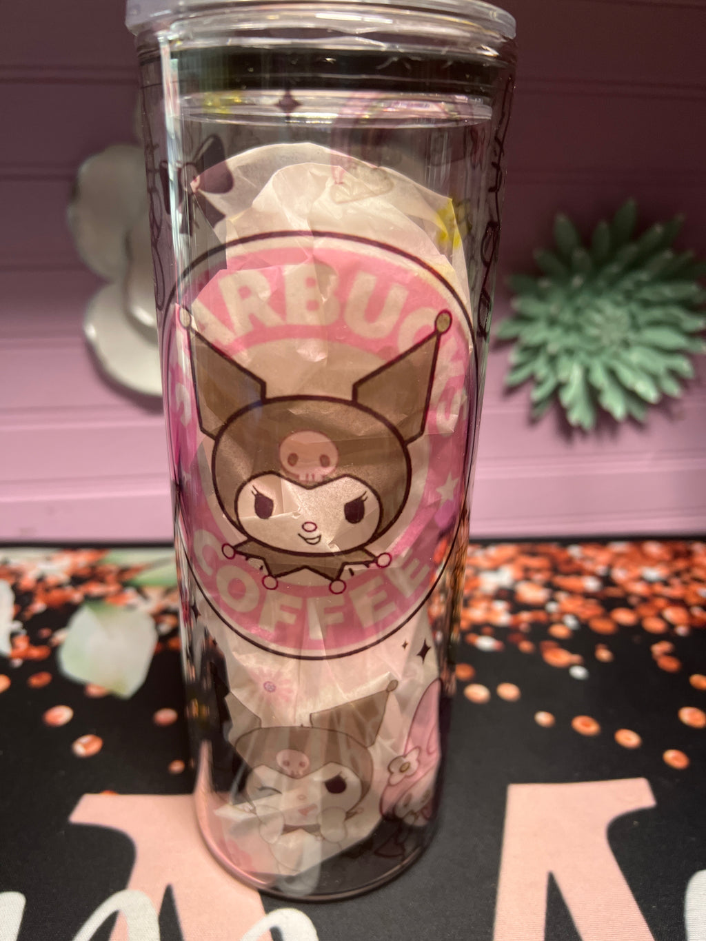 Kuromi glass cup 20 oz