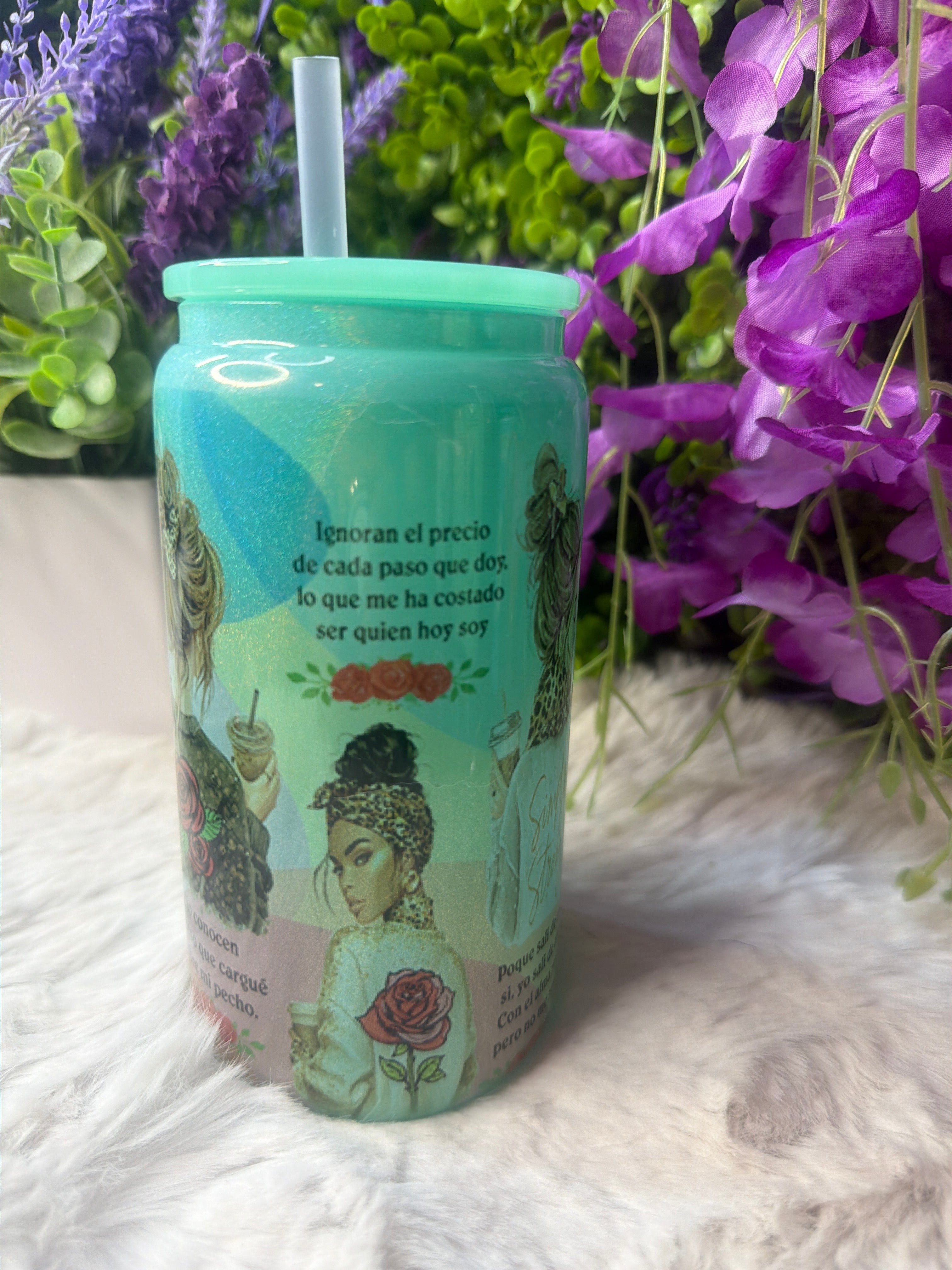 Salí de ahí vaso glass cup 16 oz