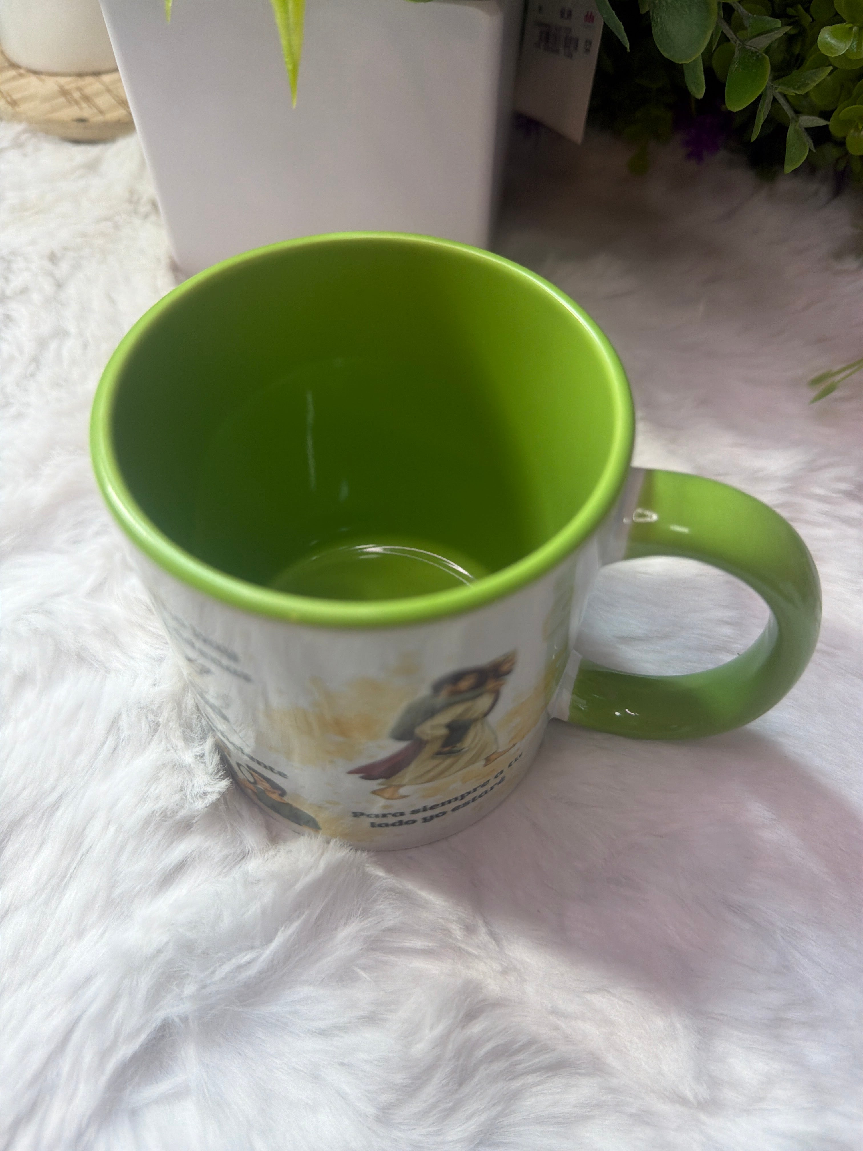 Se Fuerte hombre taza verde