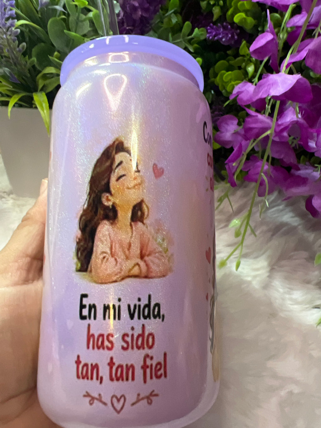 La bondad de Dios glass cup 16 oz