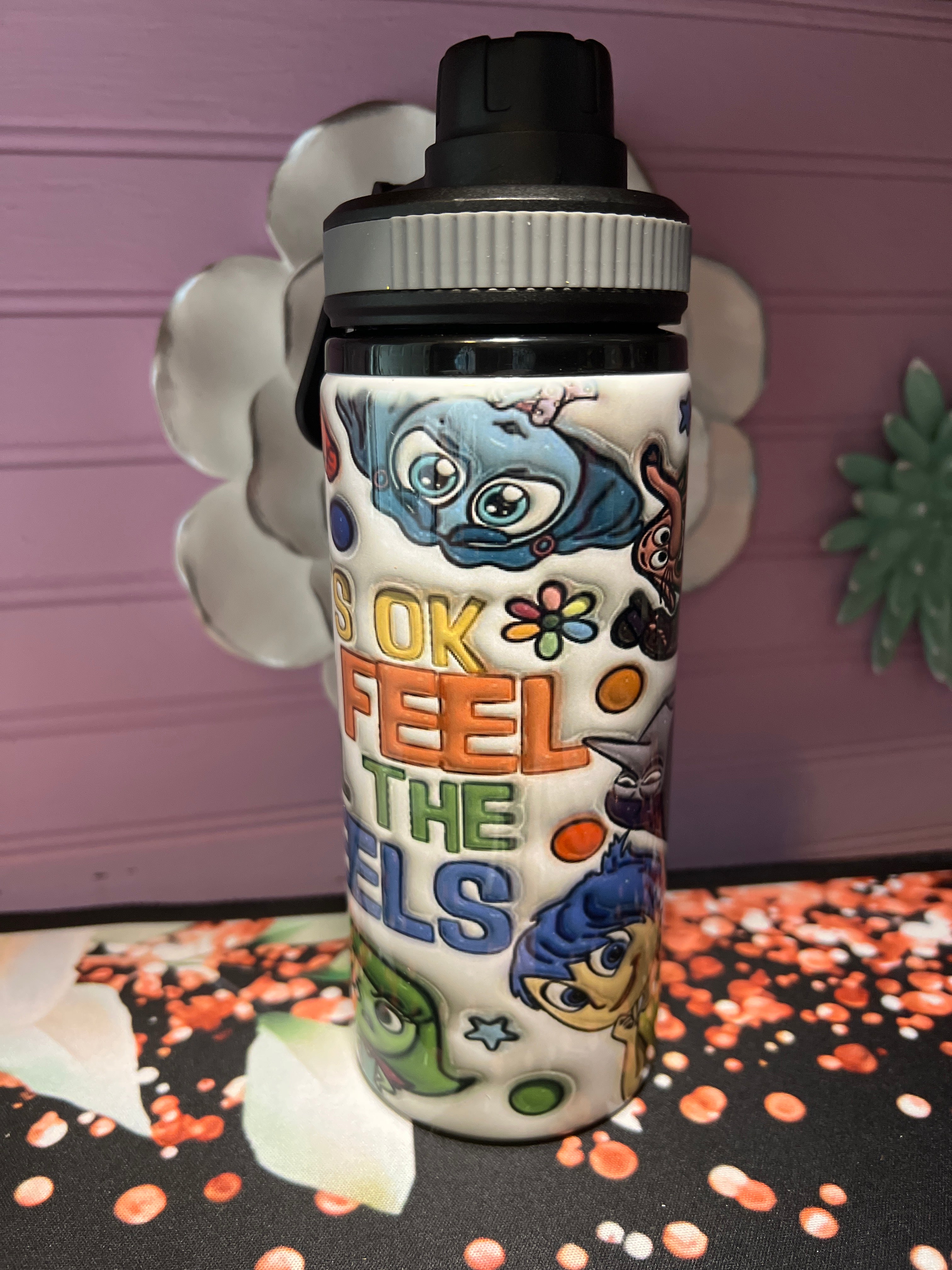 3D It’s ok To Feel All The  Feels tumbler 20oz