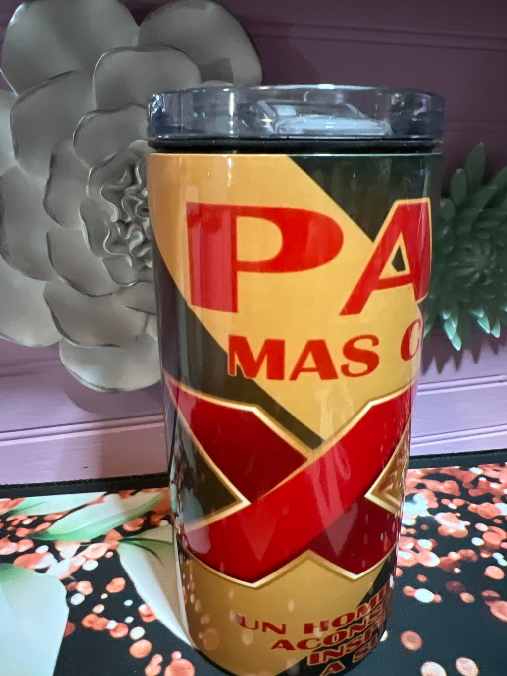 Papá más chingon tumbler 16 oz 4 In 1