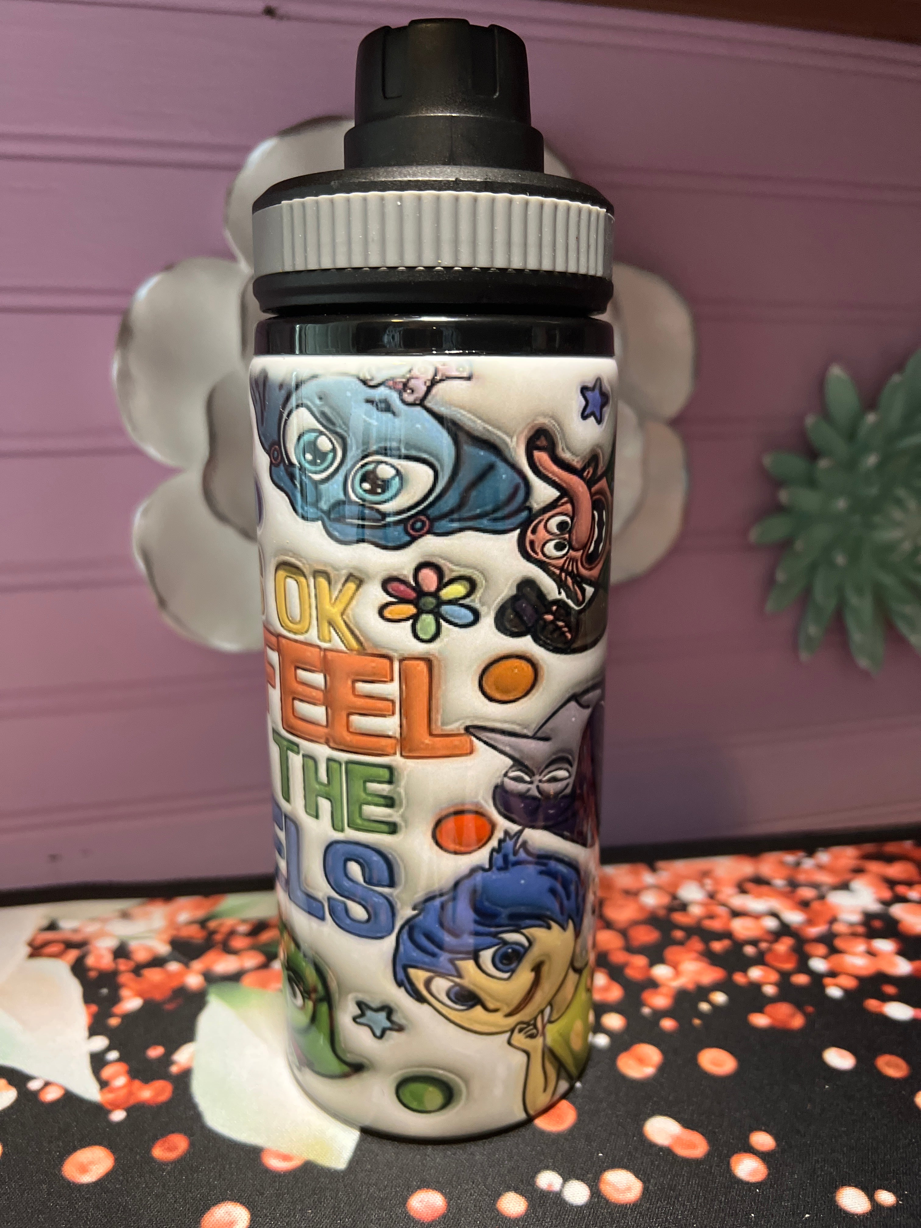 3D It’s ok To Feel All The  Feels tumbler 20oz