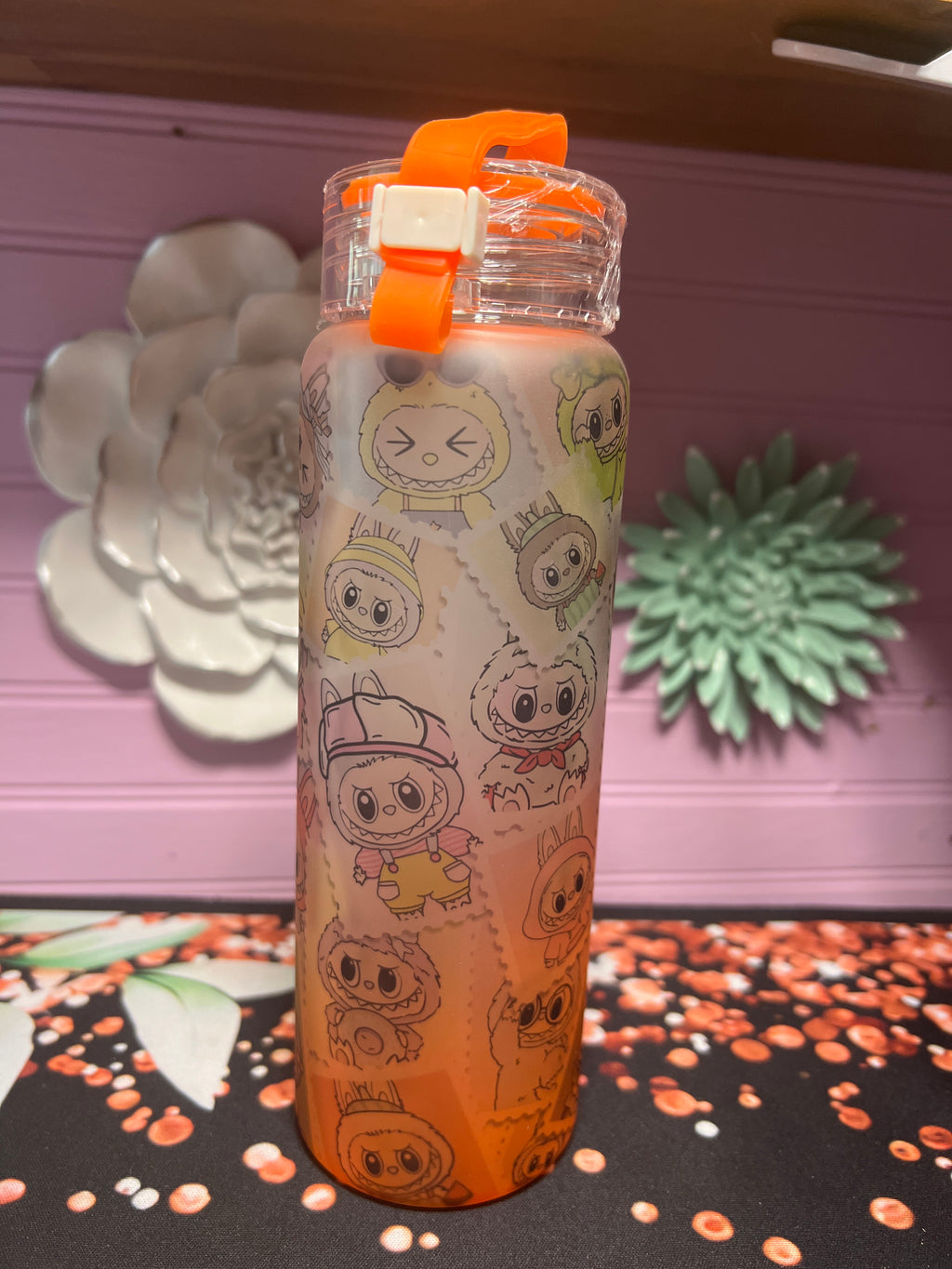 Labubu frosted glass cup 17 oz