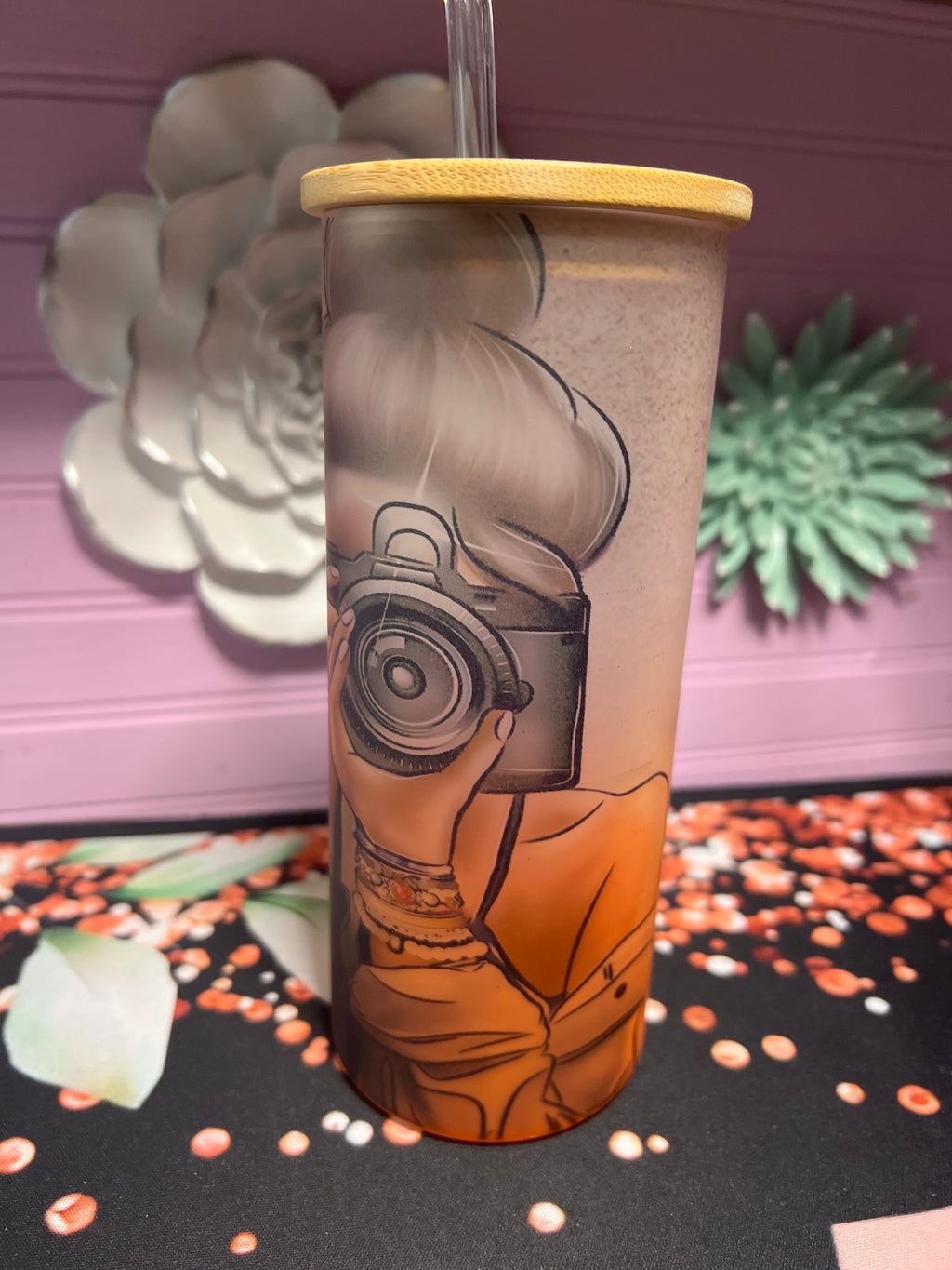 Dios tiene un plan que lleva tu nombre frosted glass cup 18 oz