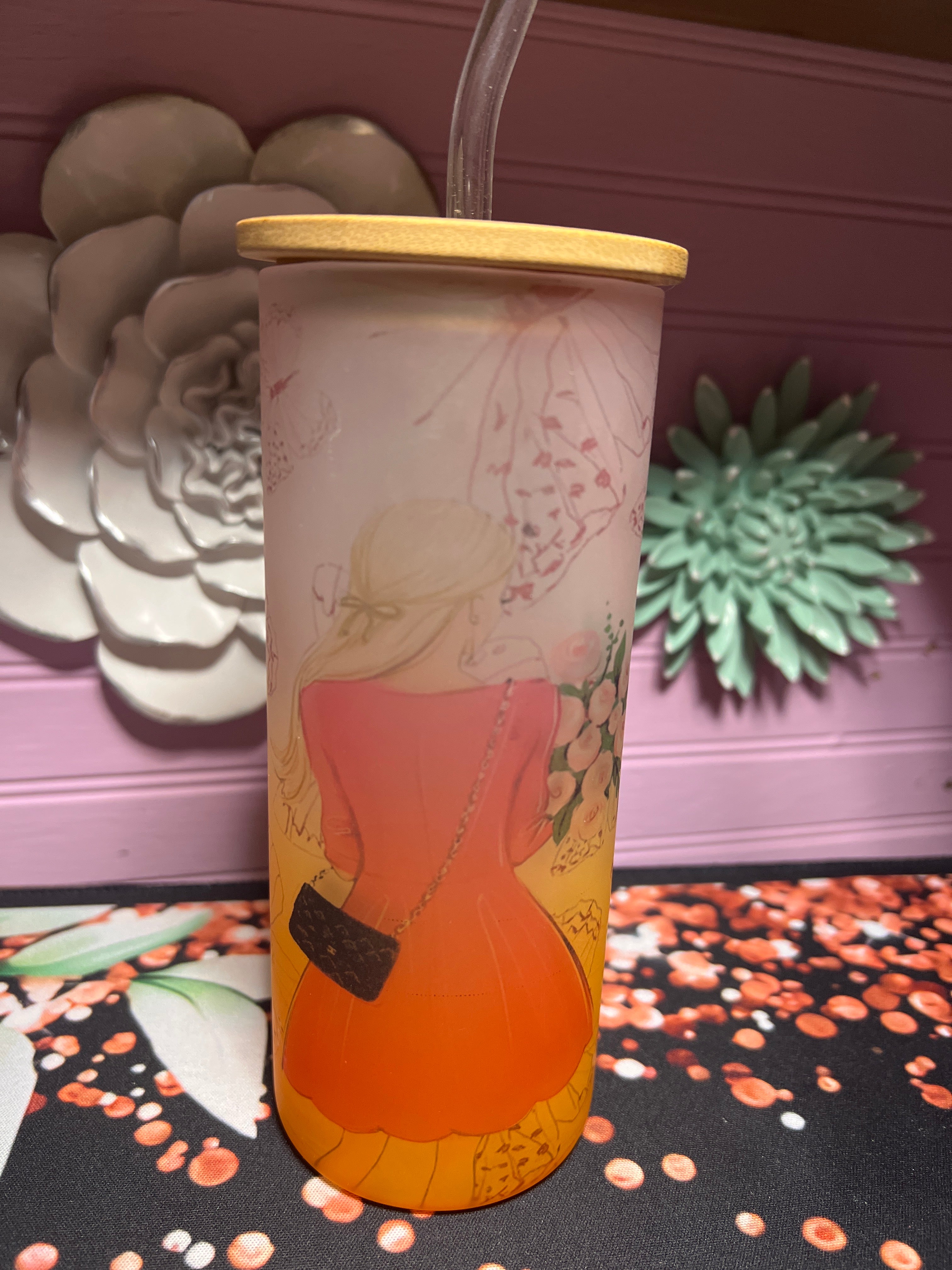 Tengo el poder de crear la vida que deseo frosted glass cup 18 oz