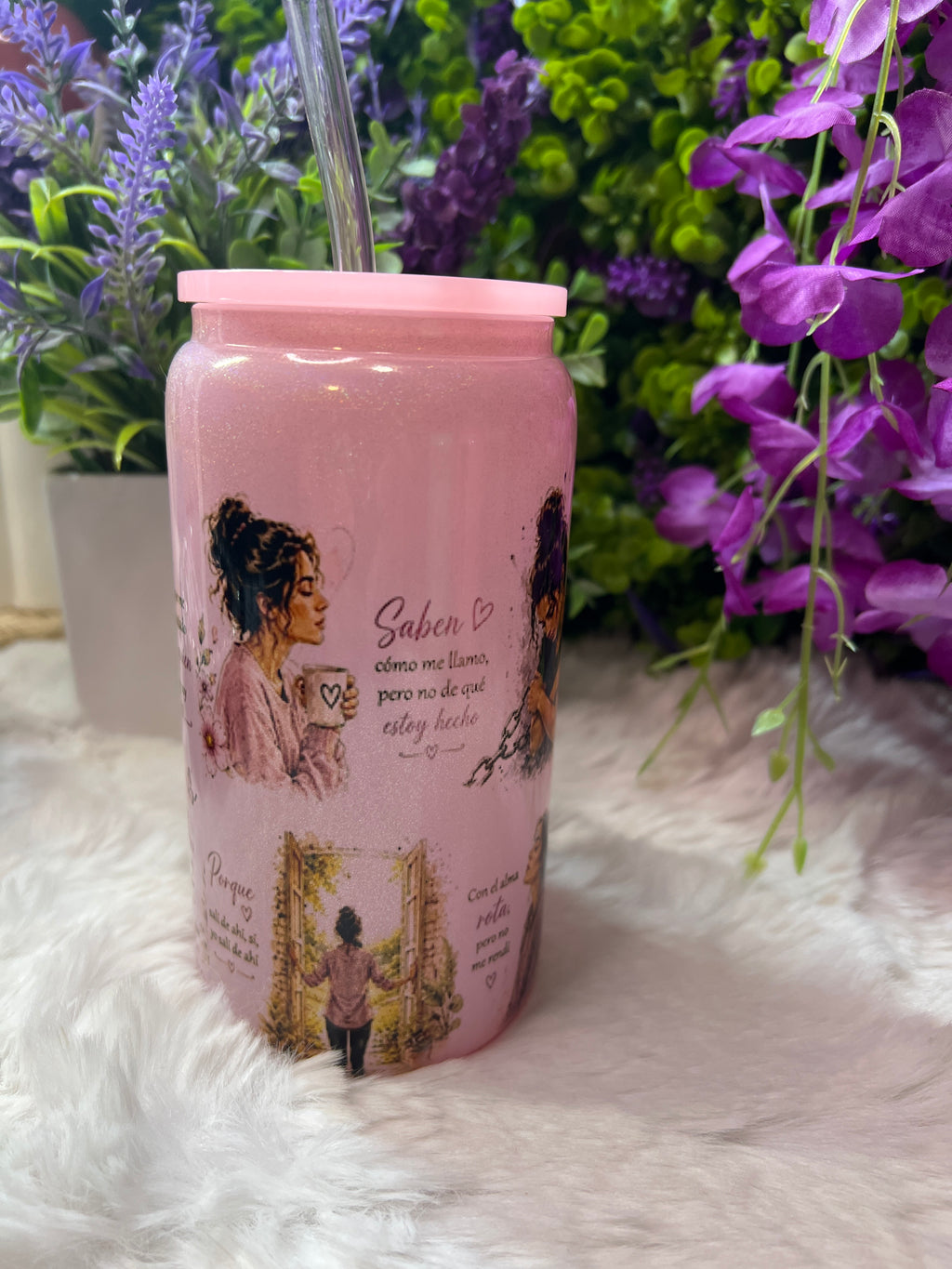 Salí de ahí glass cup 16 oz