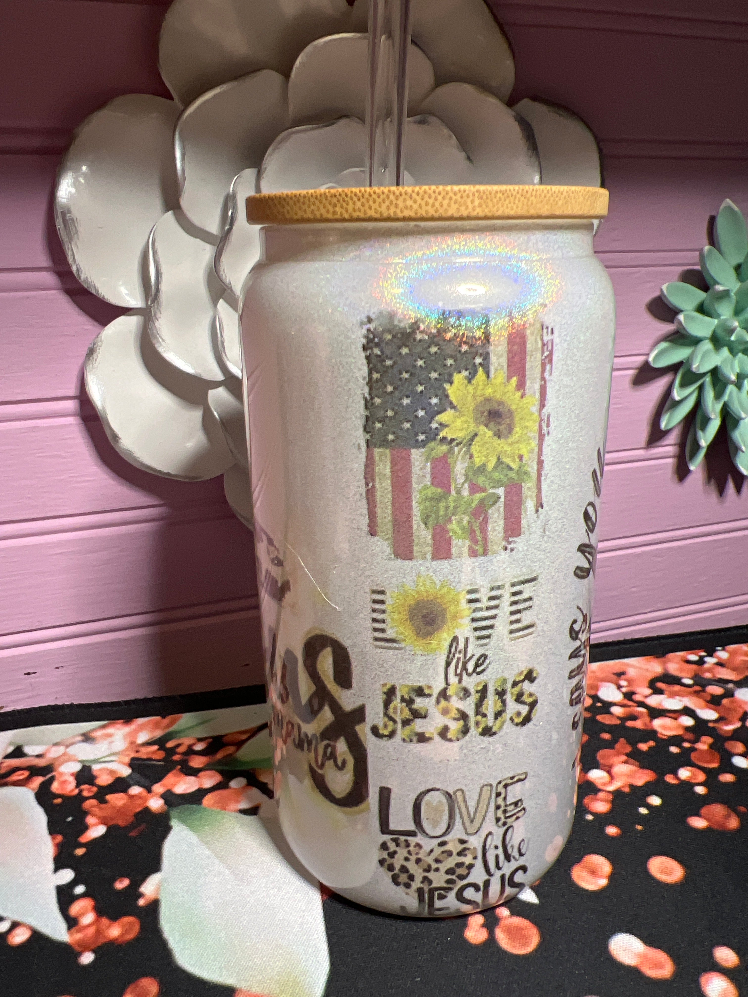 Glass cup 16 oz