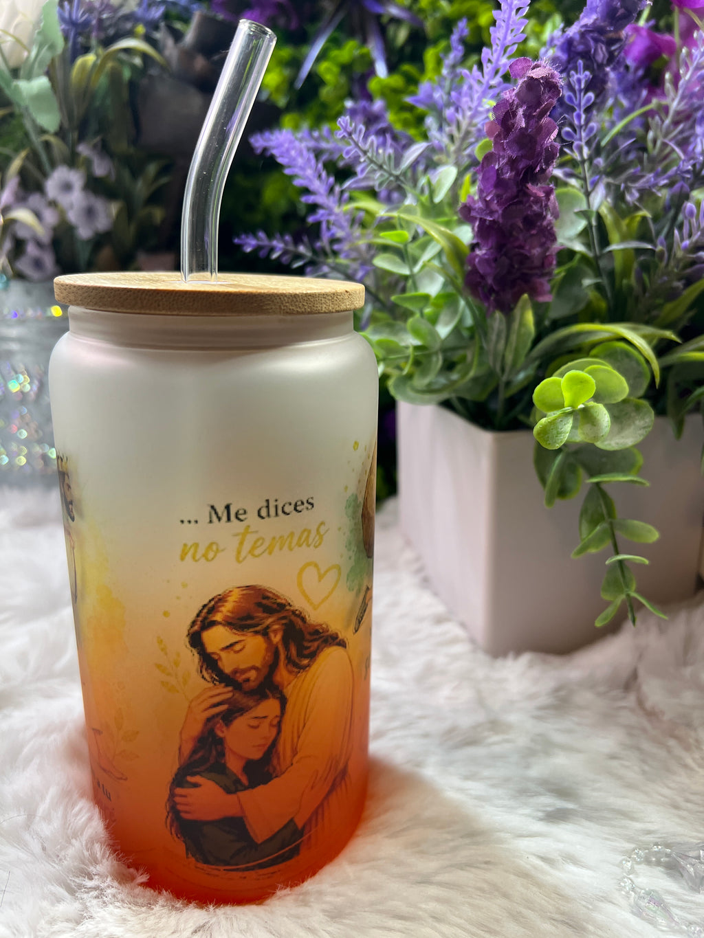 Se Fuerte frosted glass cup 16 oz