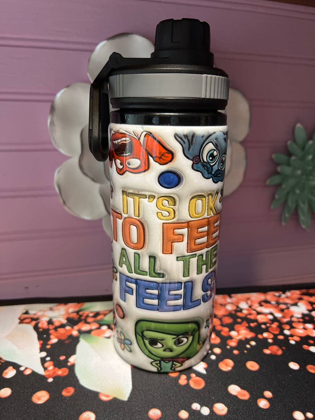 3D It’s ok To Feel All The  Feels tumbler 20oz