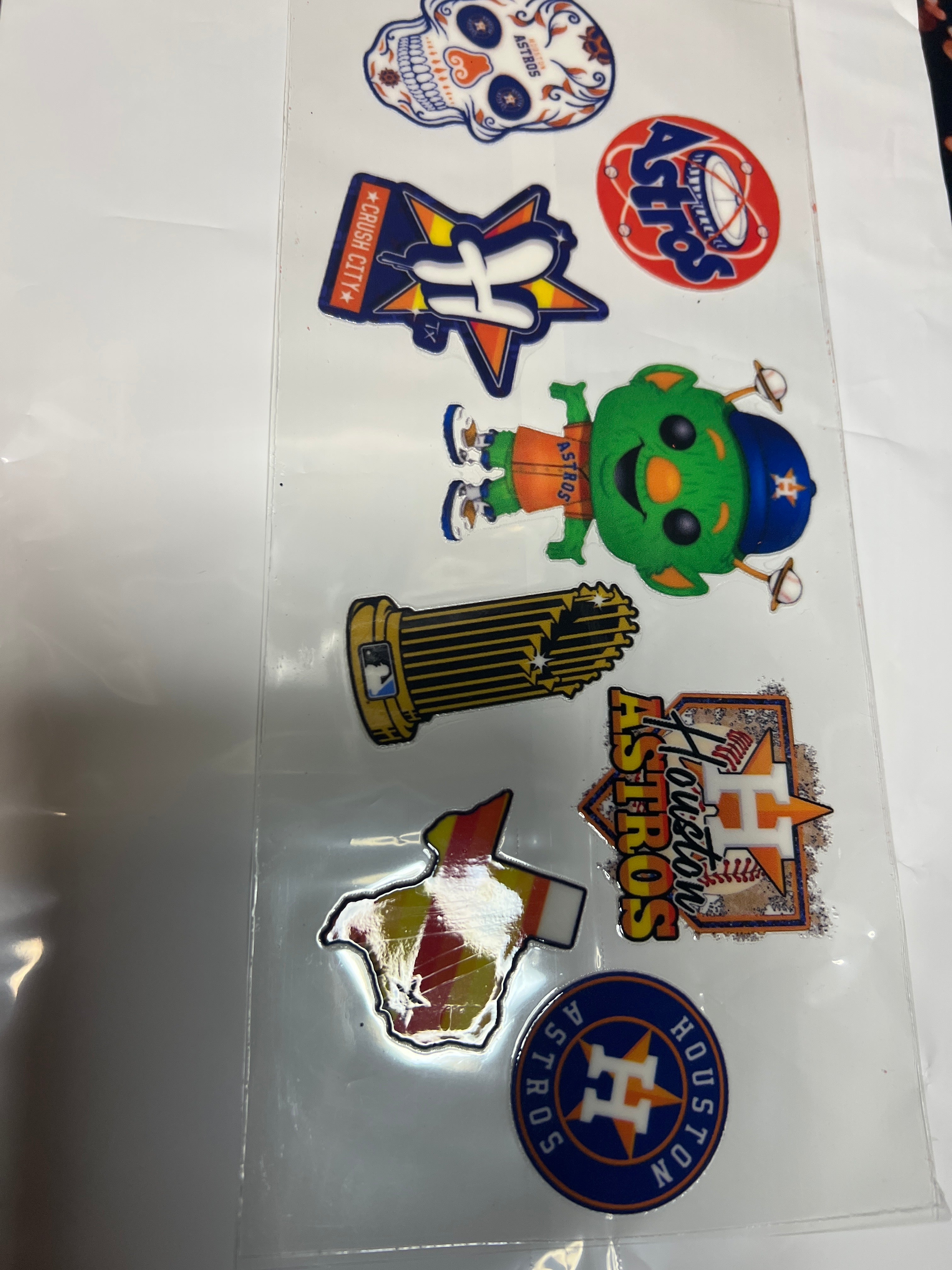 Houston Astros sticker UV DTF