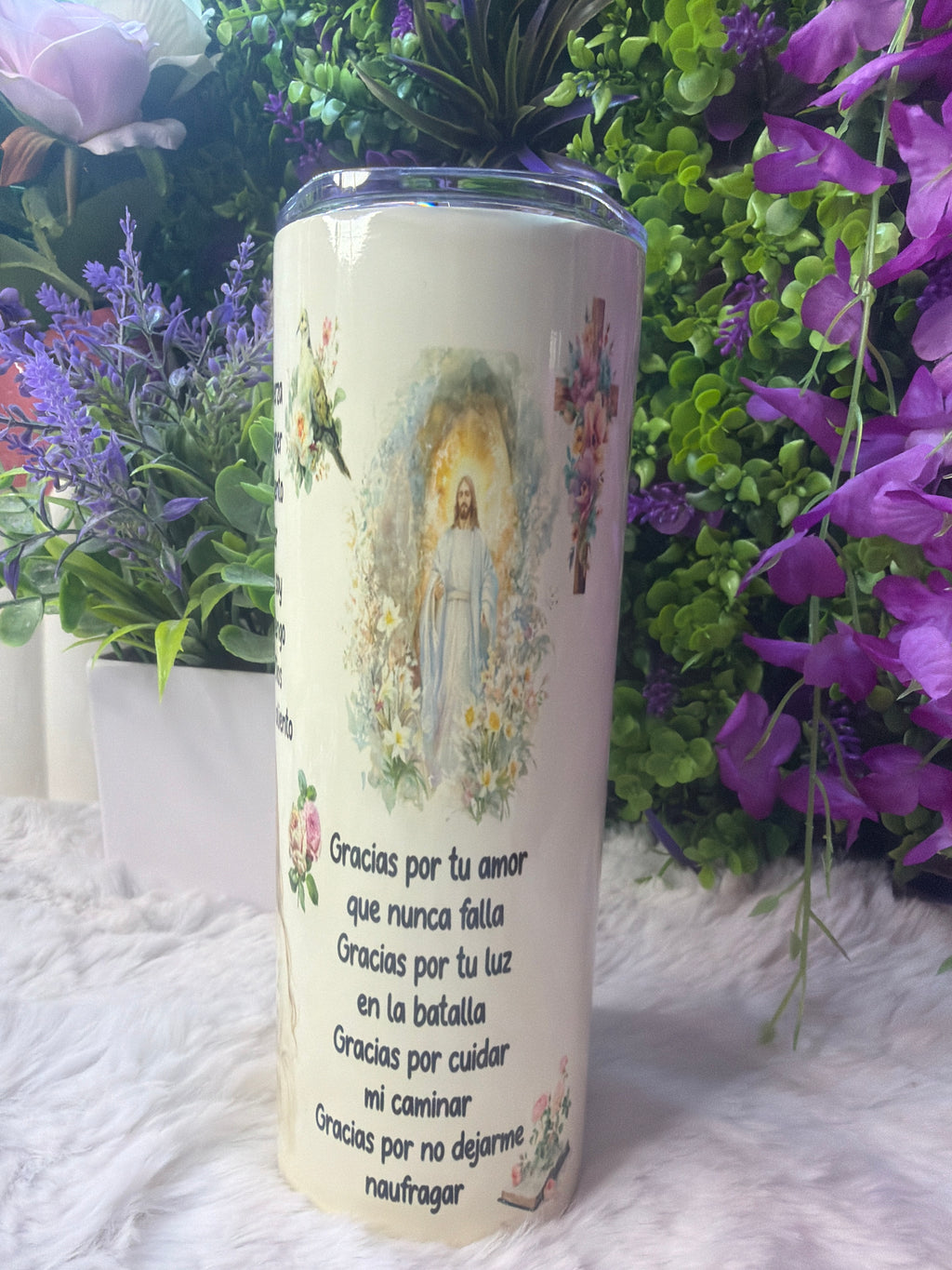 La huella de Dios en mi vida tumbler 20 oz