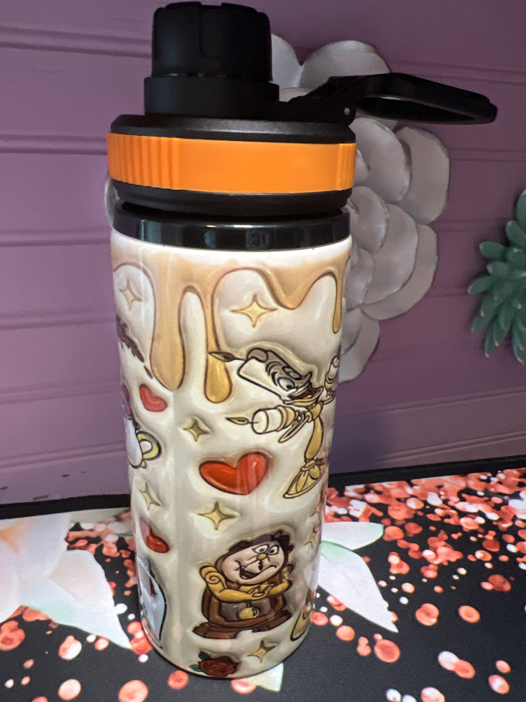 3D Bella y la bestia tumbler 20oz