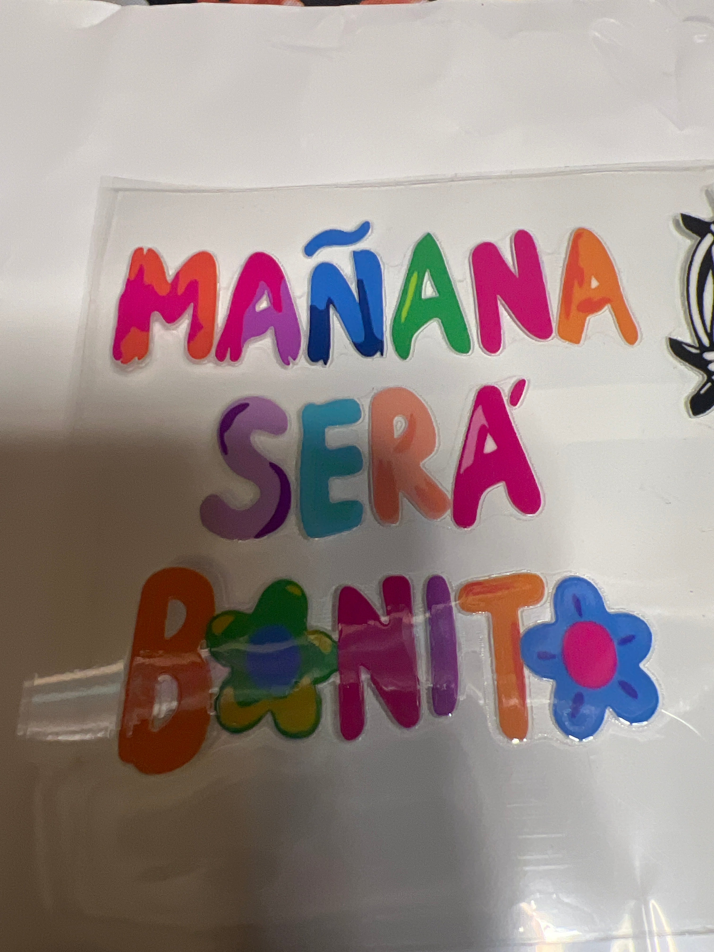Mañana será bonito stickers UV DTF