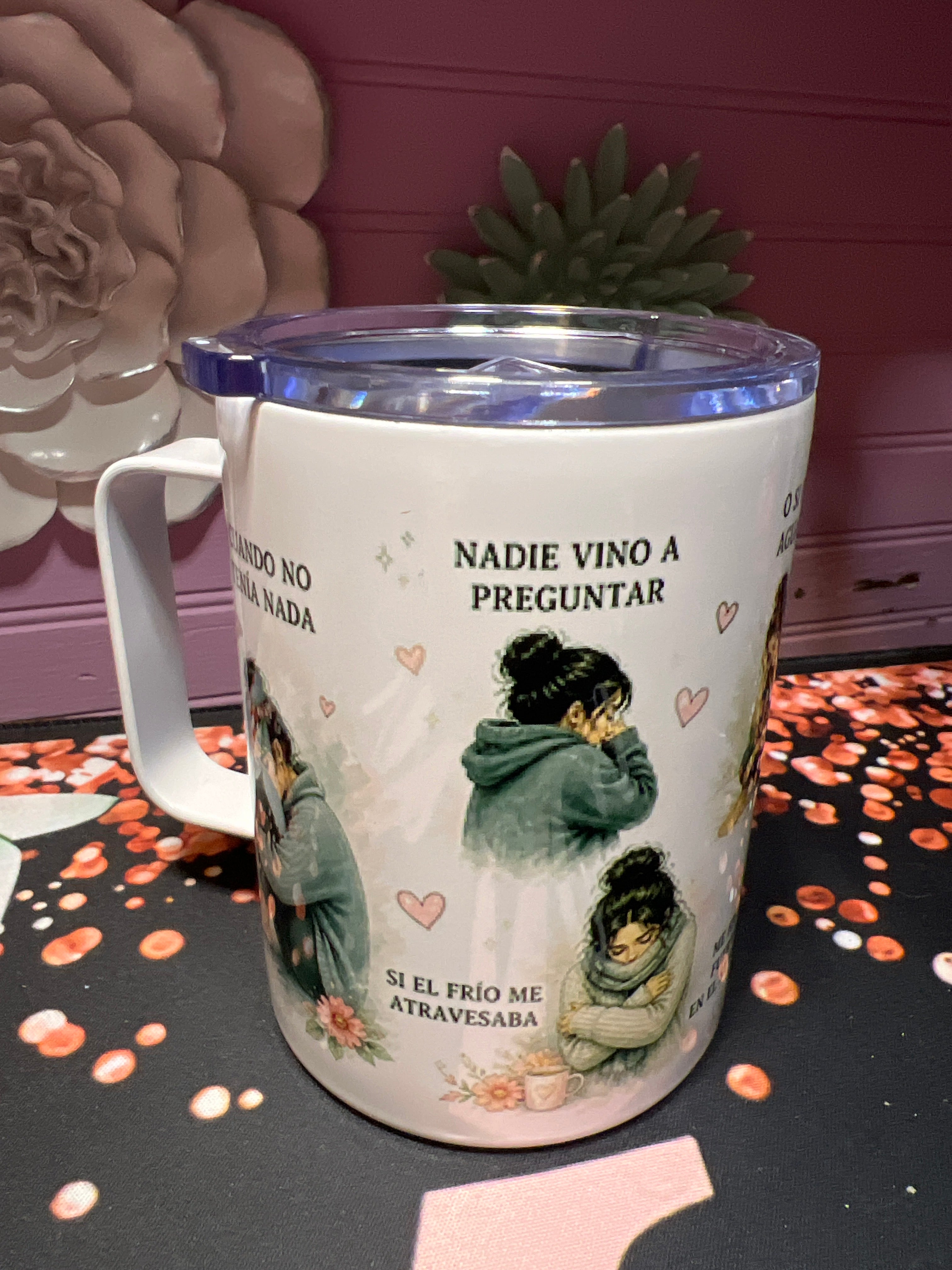 Que hablen de mí taza 12 oz