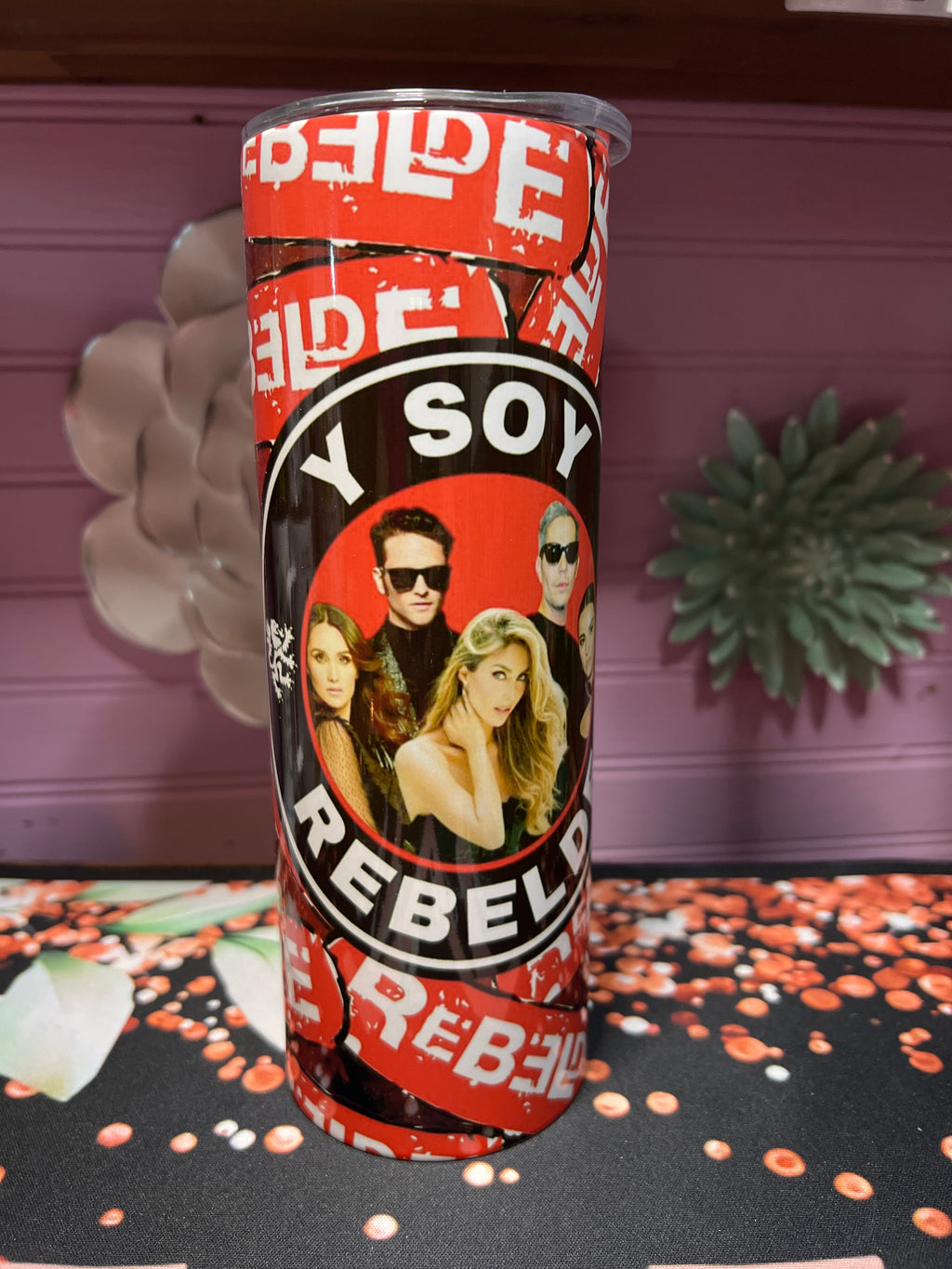 Y soy rebelde tumbler 20 oz