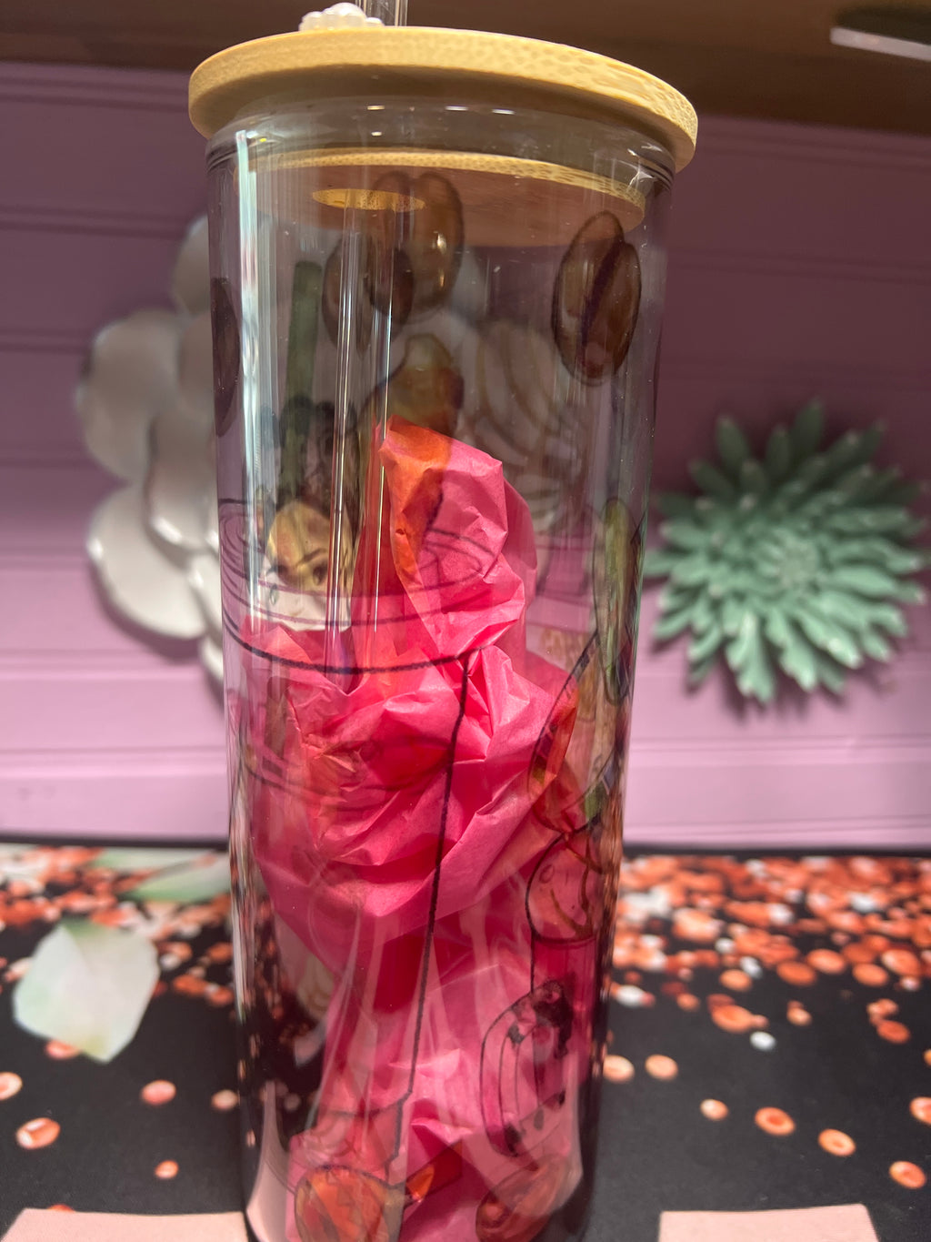 Frida Kahlo glass cup 20 oz