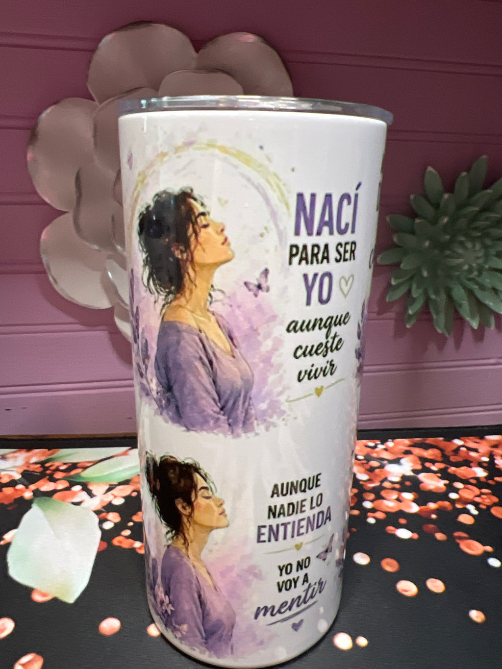 Nací para ser yo tumbler 15 oz