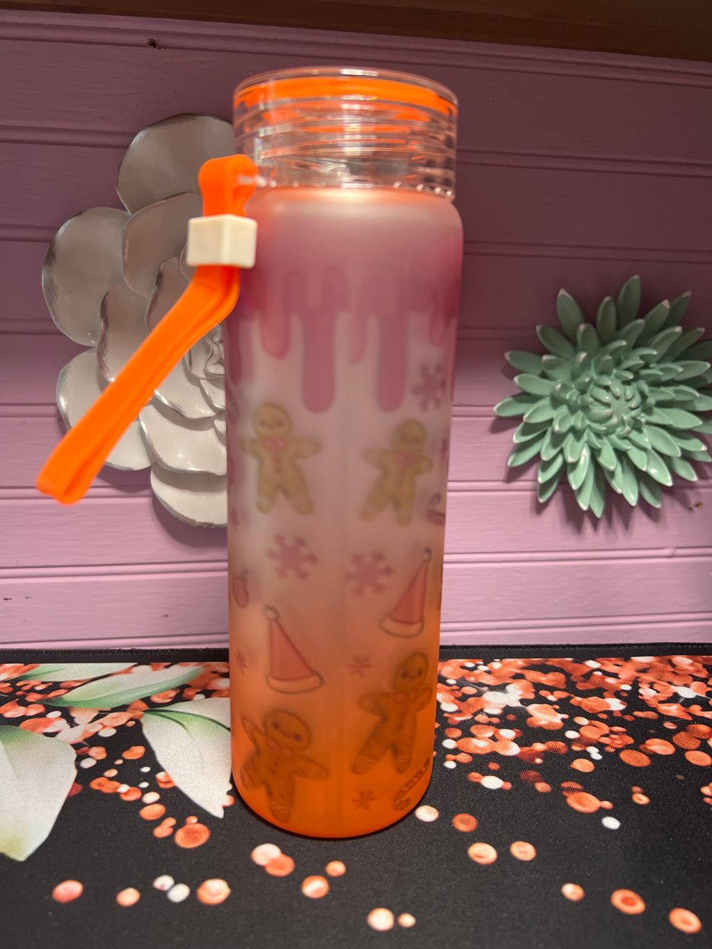 Hello Kitty frosted glass cup 17 oz