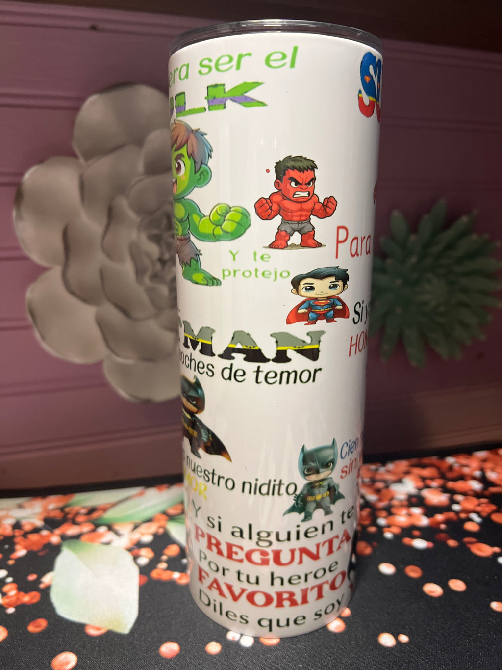Tu héroe favorito tumbler 20 oz