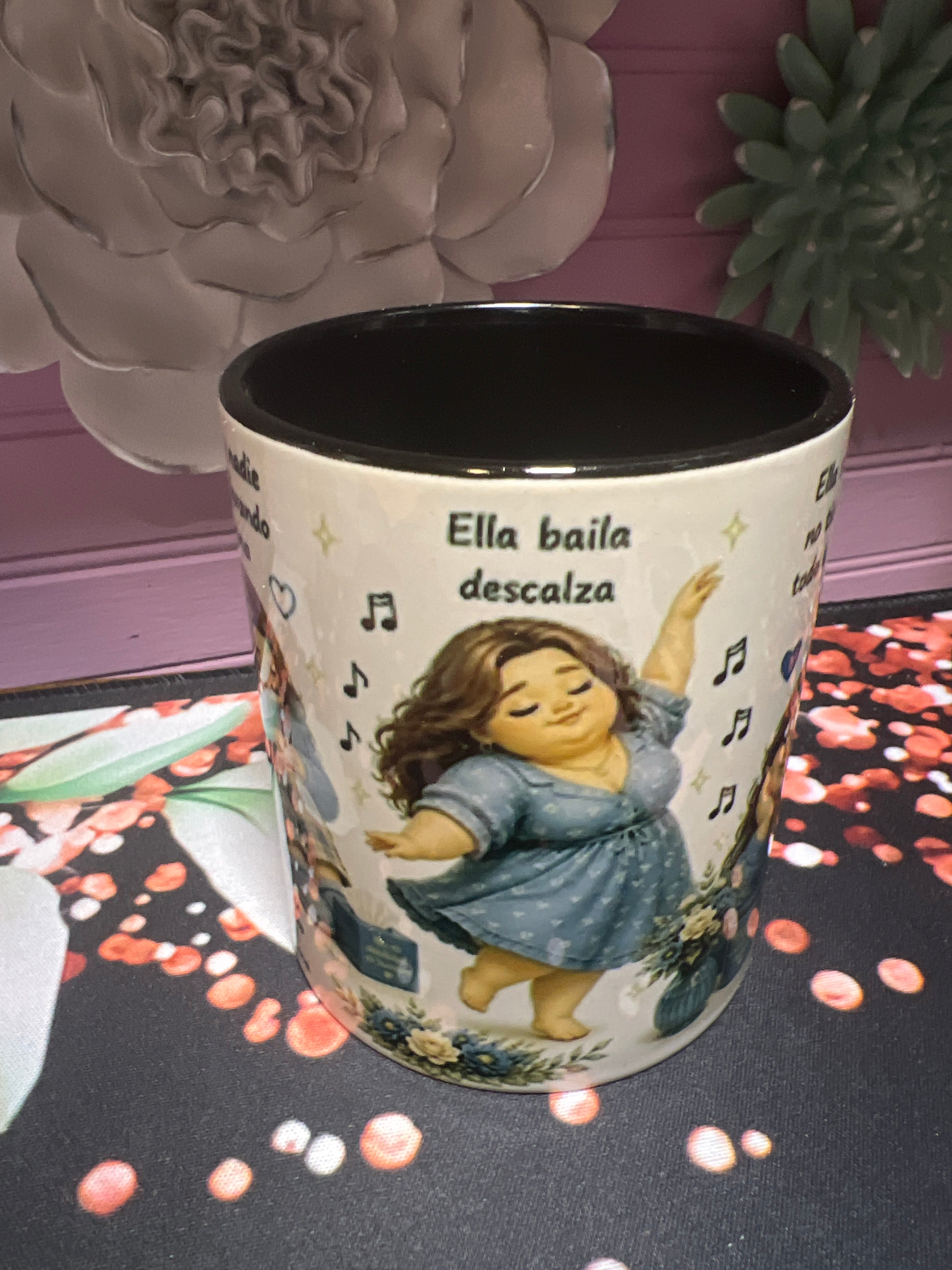 À la niña que fui taza negra 11 oz