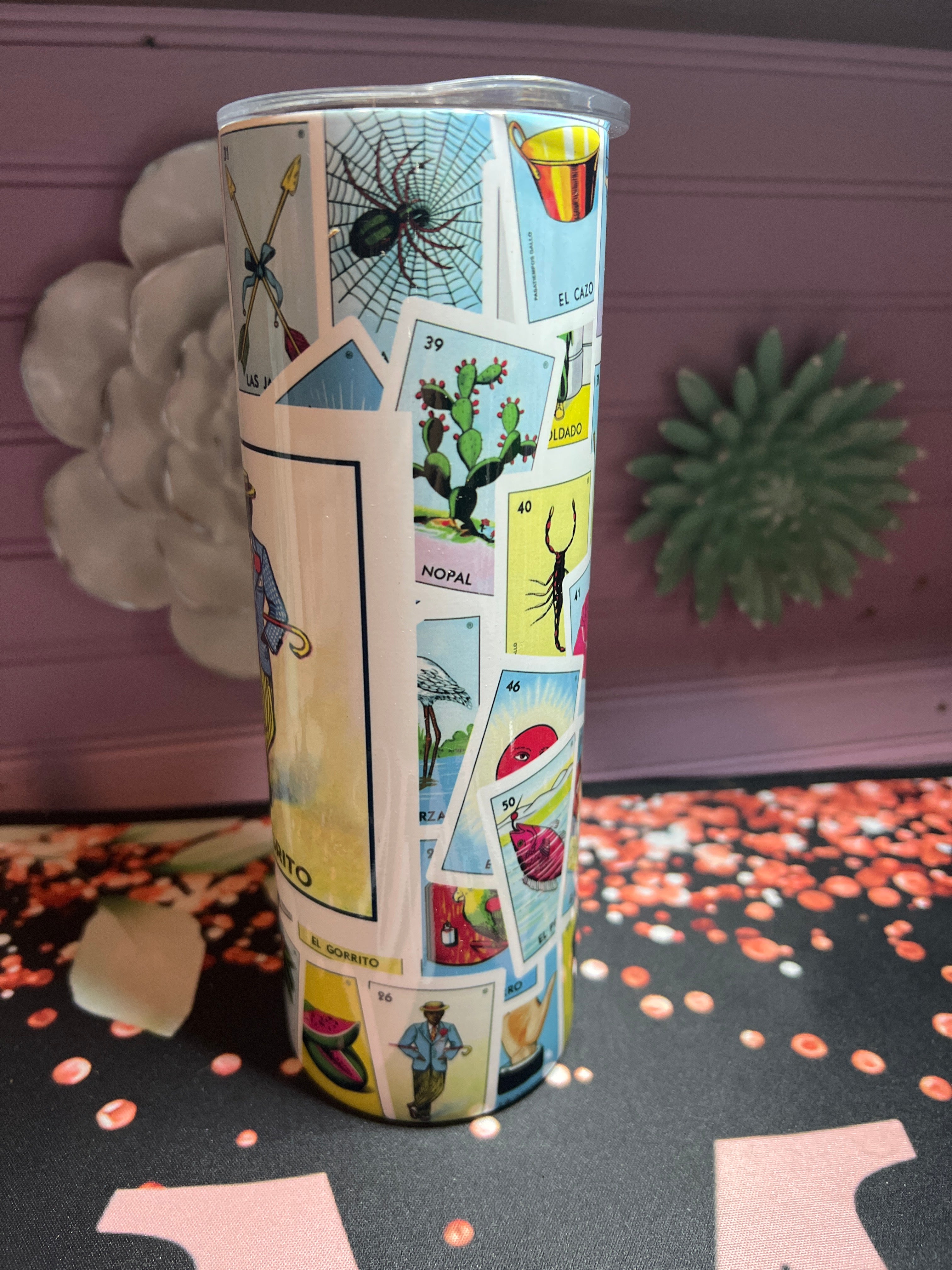 Lotería mexicana tumbler 20 oz