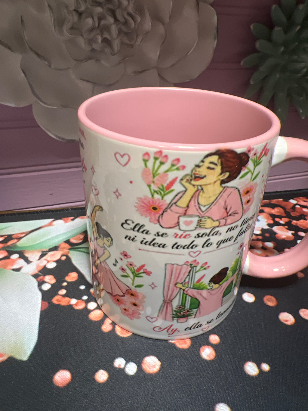 À la niña que fui taza rosa 11 oz