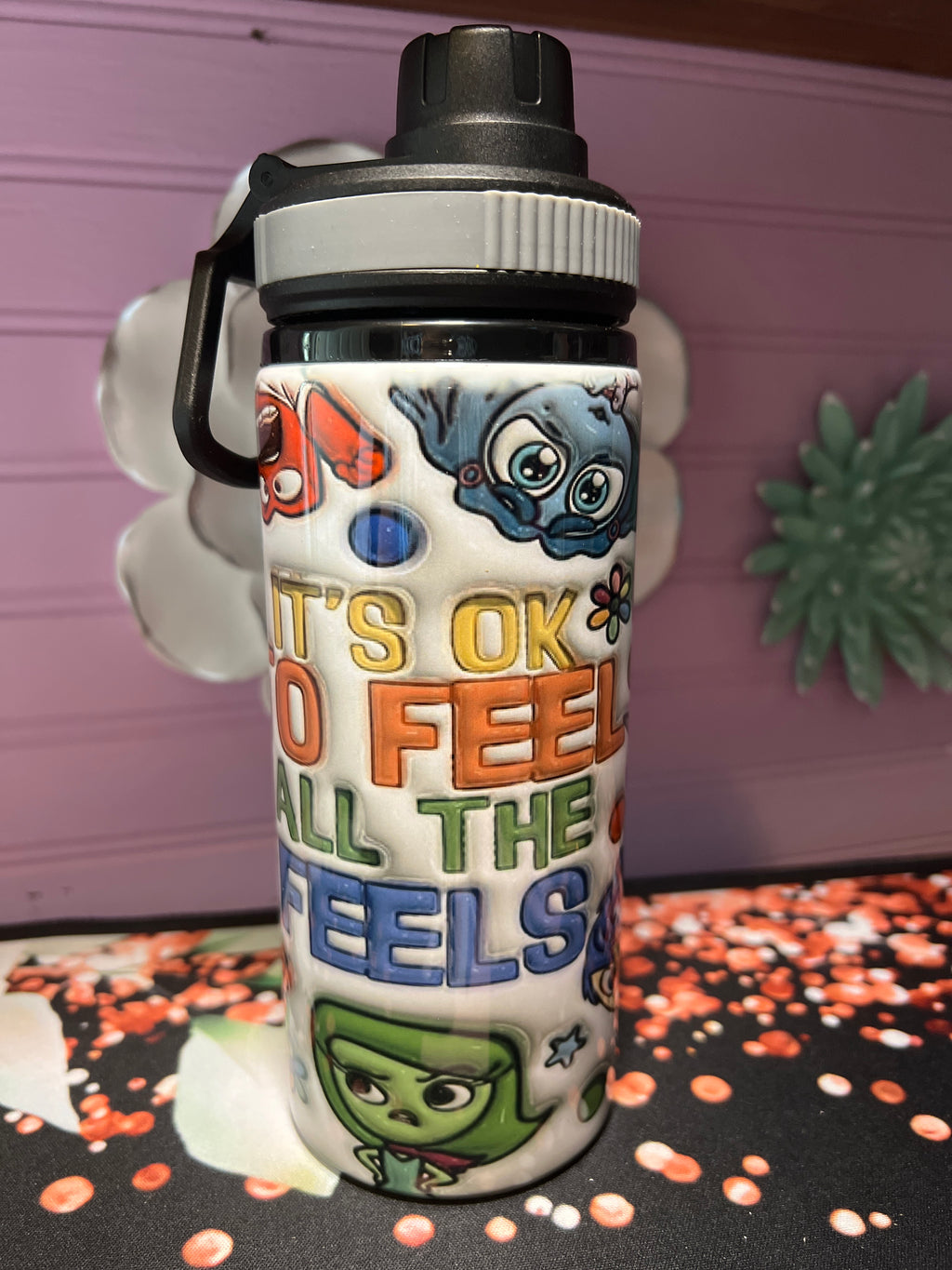 3D It’s ok To Feel All The  Feels tumbler 20oz