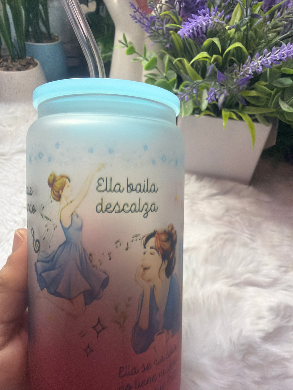 À la niña que fui frosted glass cup 16 oz