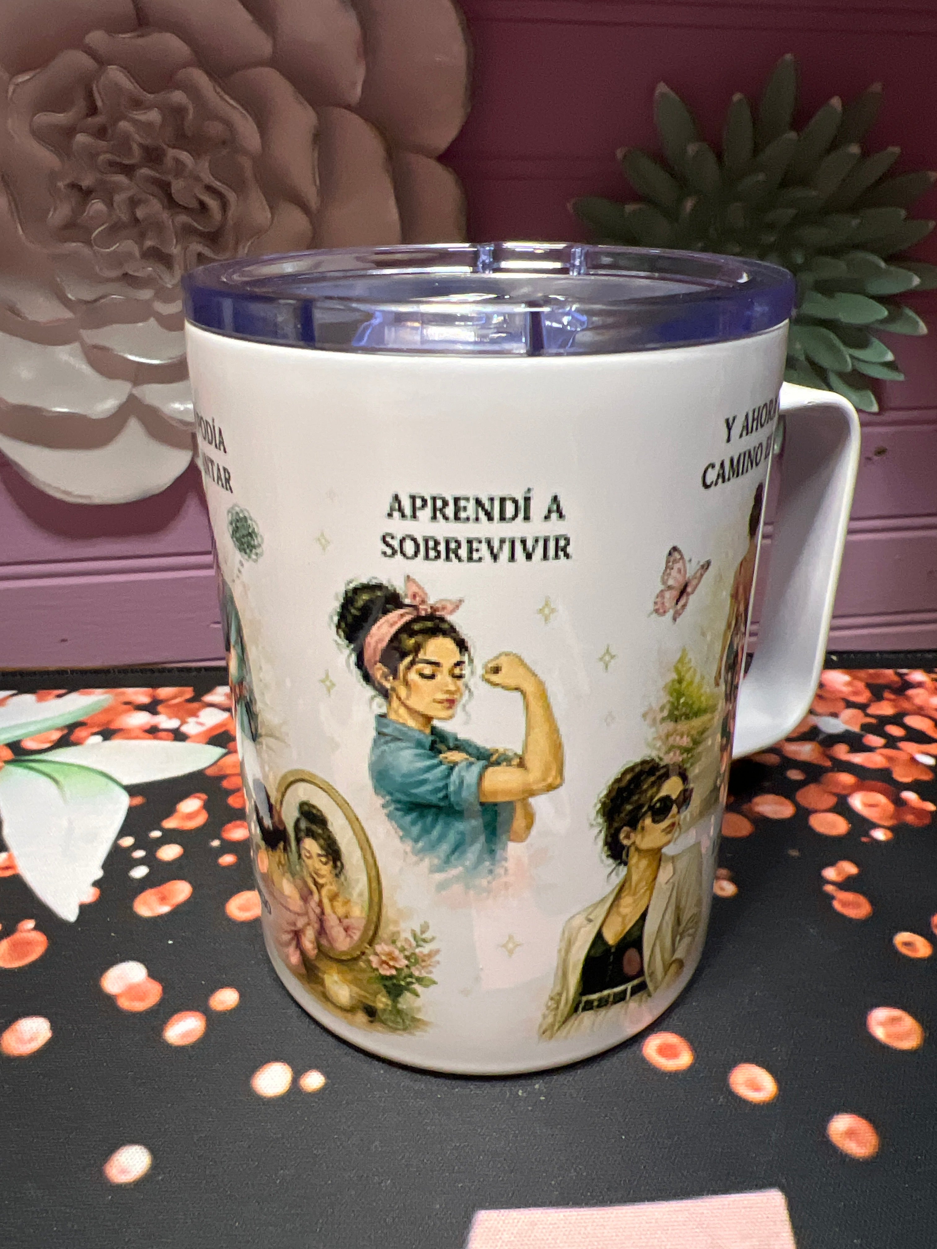 Que hablen de mí taza 12 oz