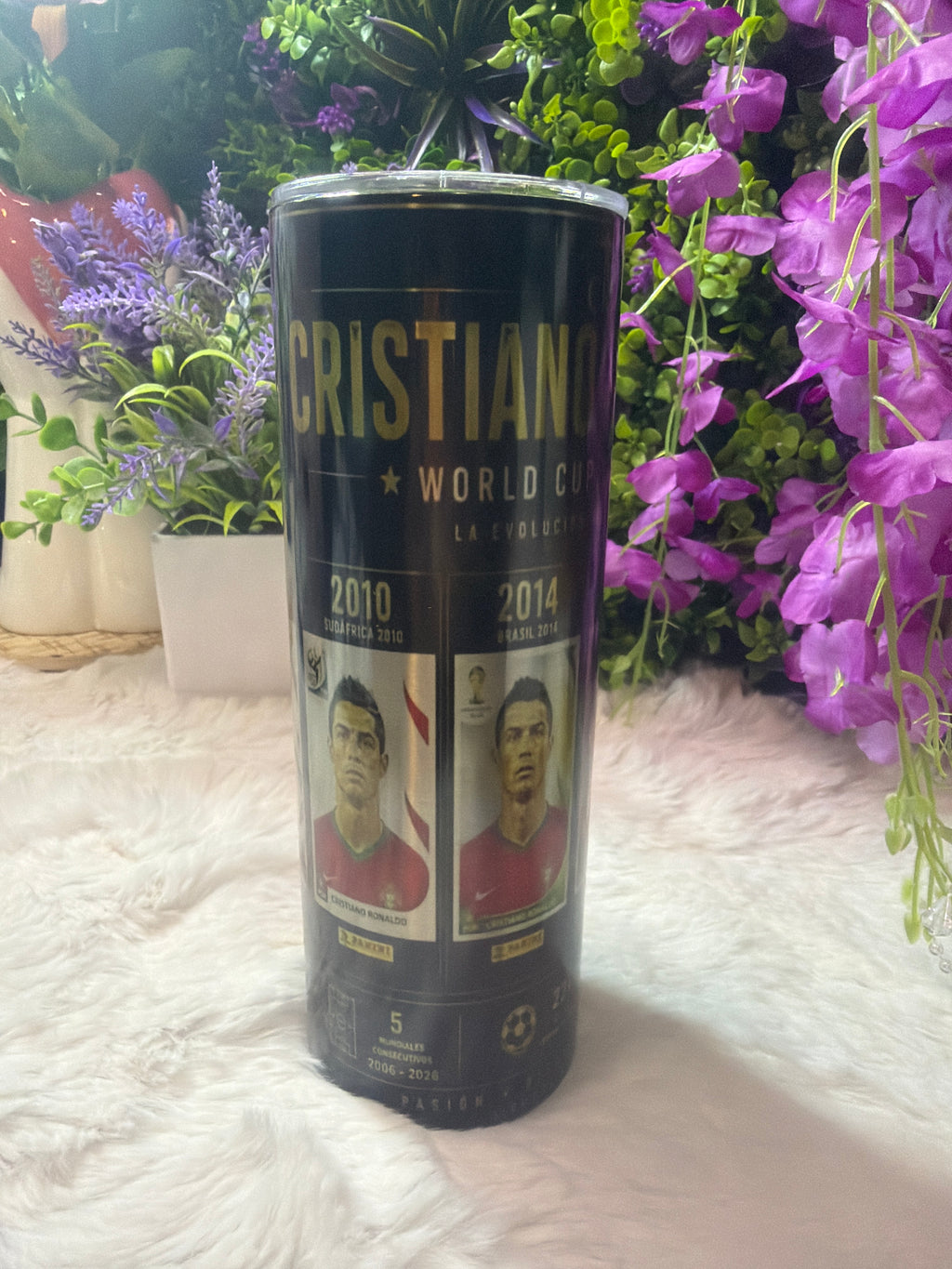 Cristiano Ronaldo tumbler acero inoxidable 20 oz