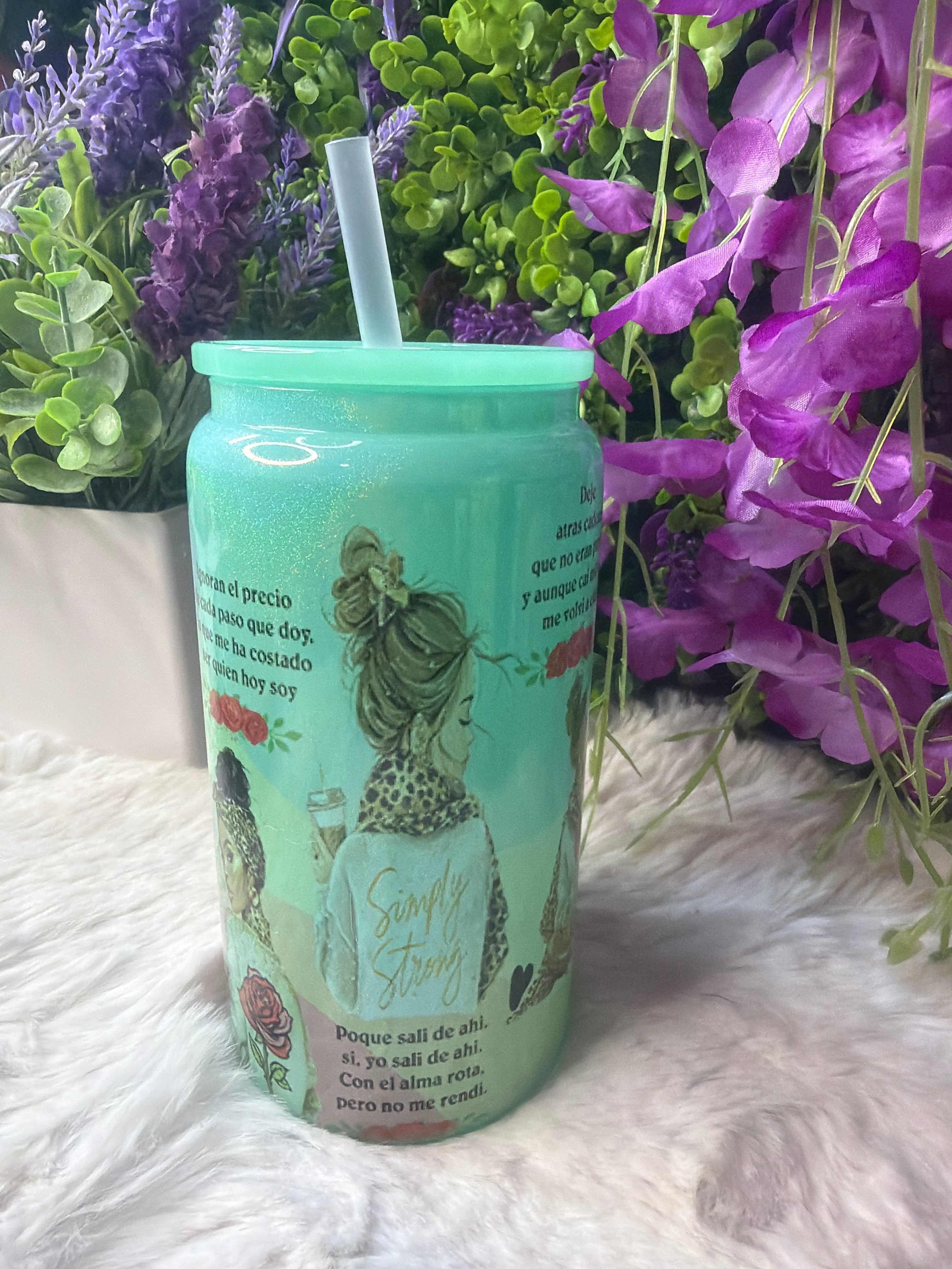 Salí de ahí vaso glass cup 16 oz