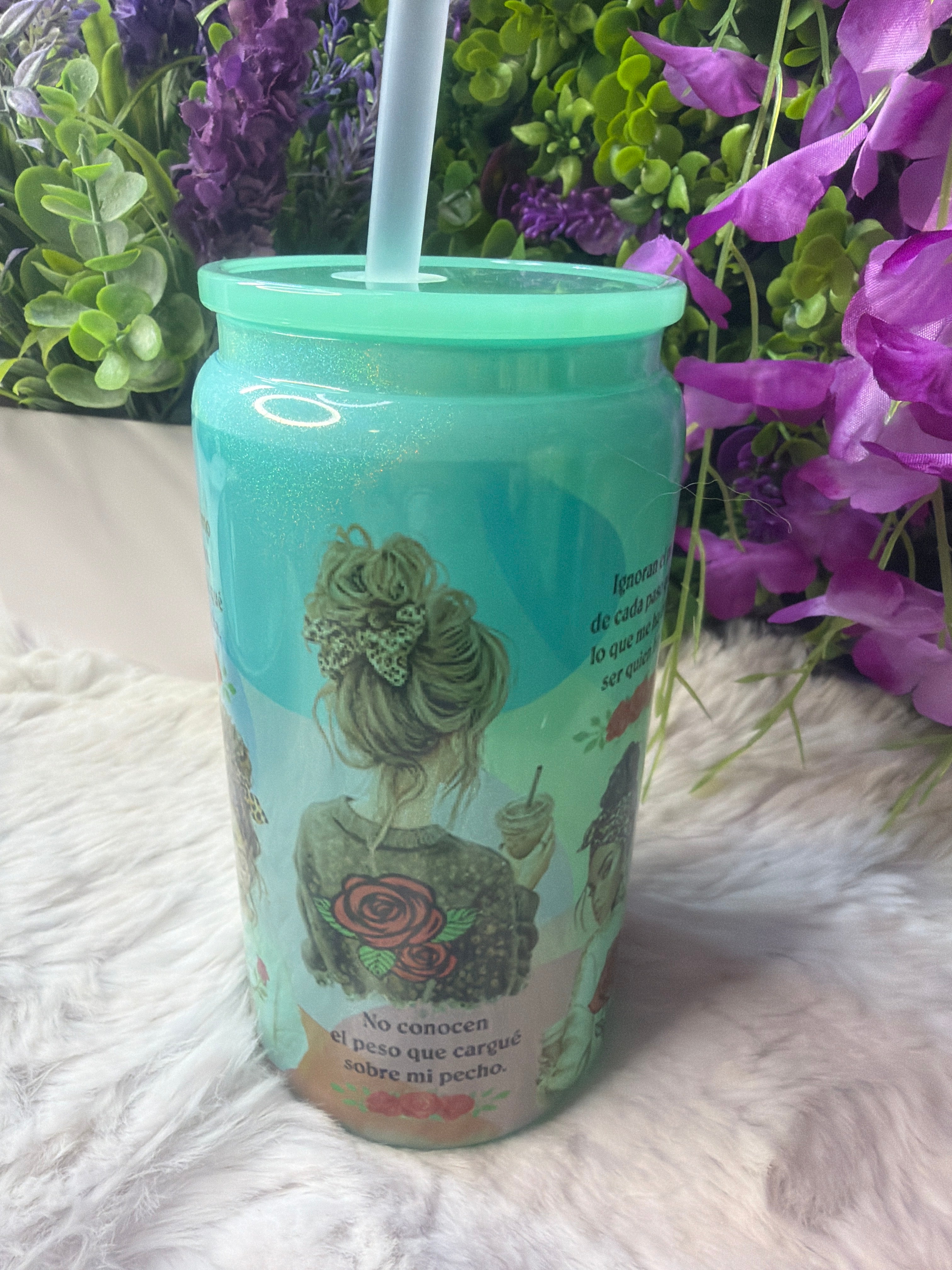 Salí de ahí vaso glass cup 16 oz