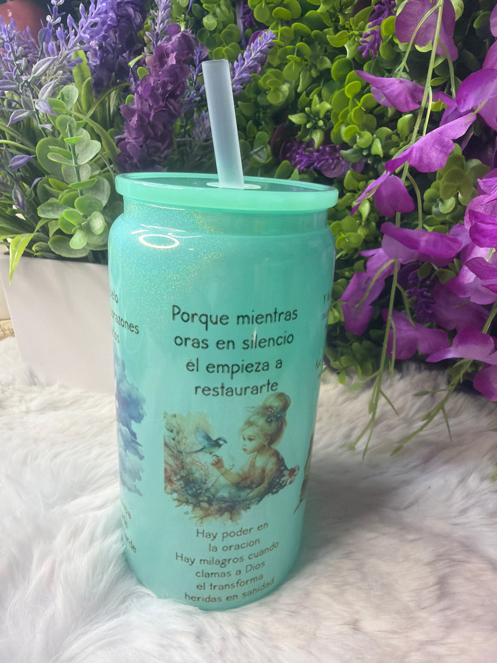 Hay poder en la oración glass cup 16 oz