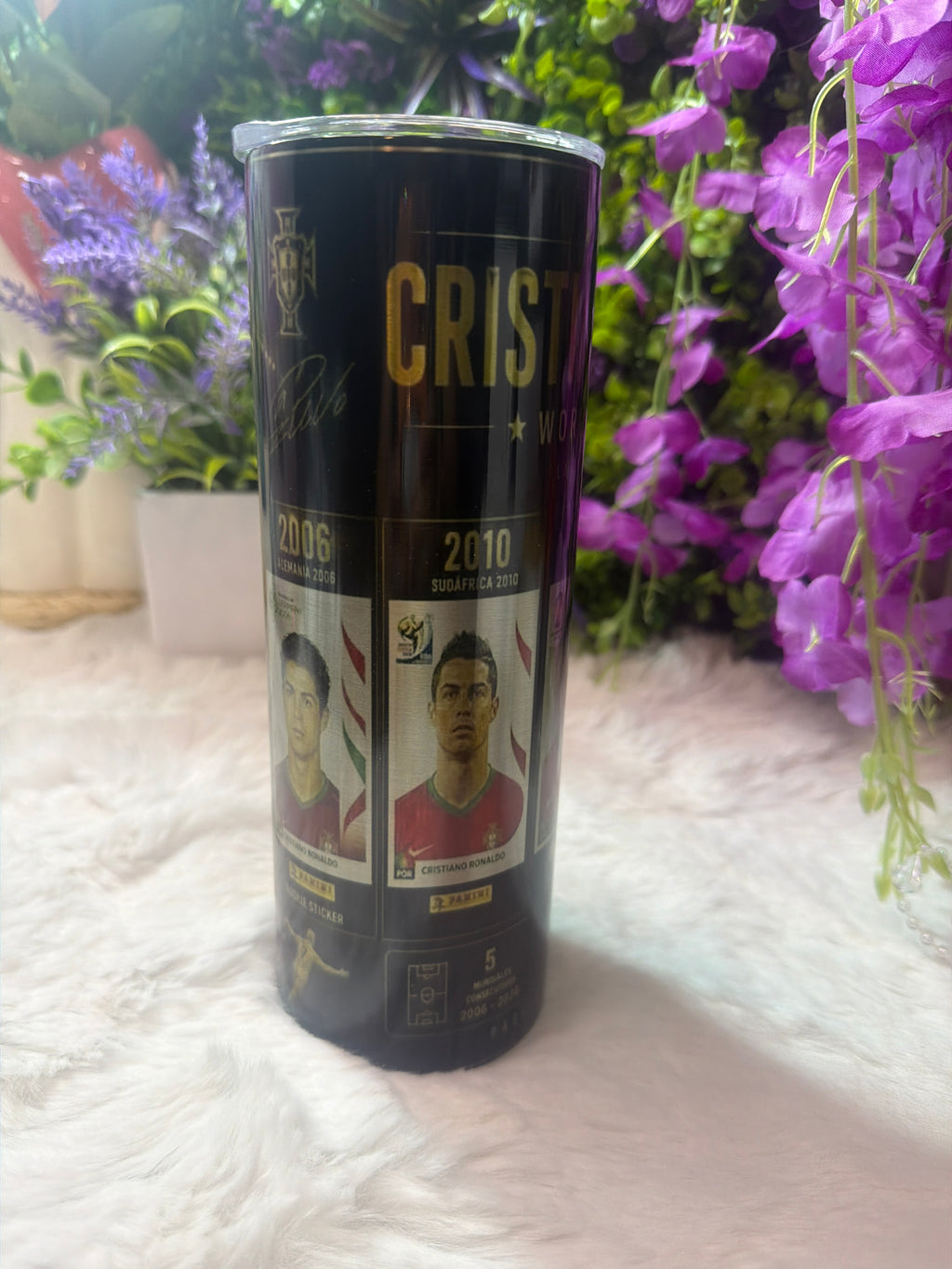 Cristiano Ronaldo tumbler acero inoxidable 20 oz