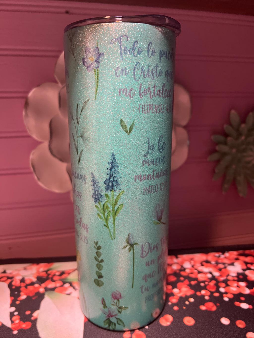 Versículo de la Biblia tumbler 20 oz