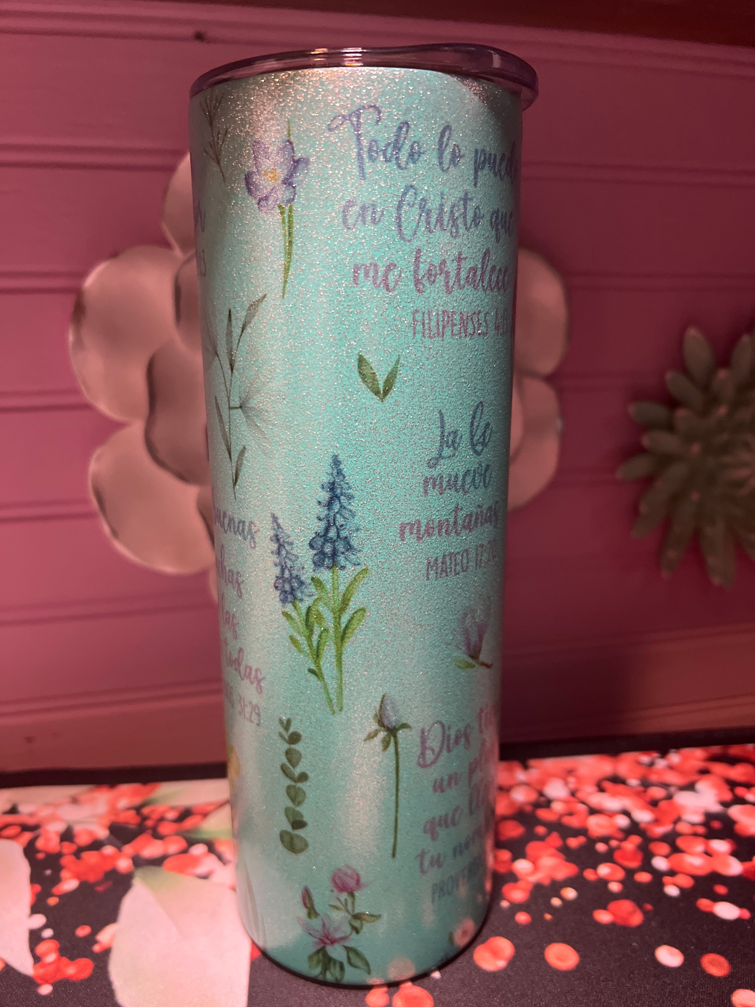 Versículo de la Biblia tumbler 20 oz