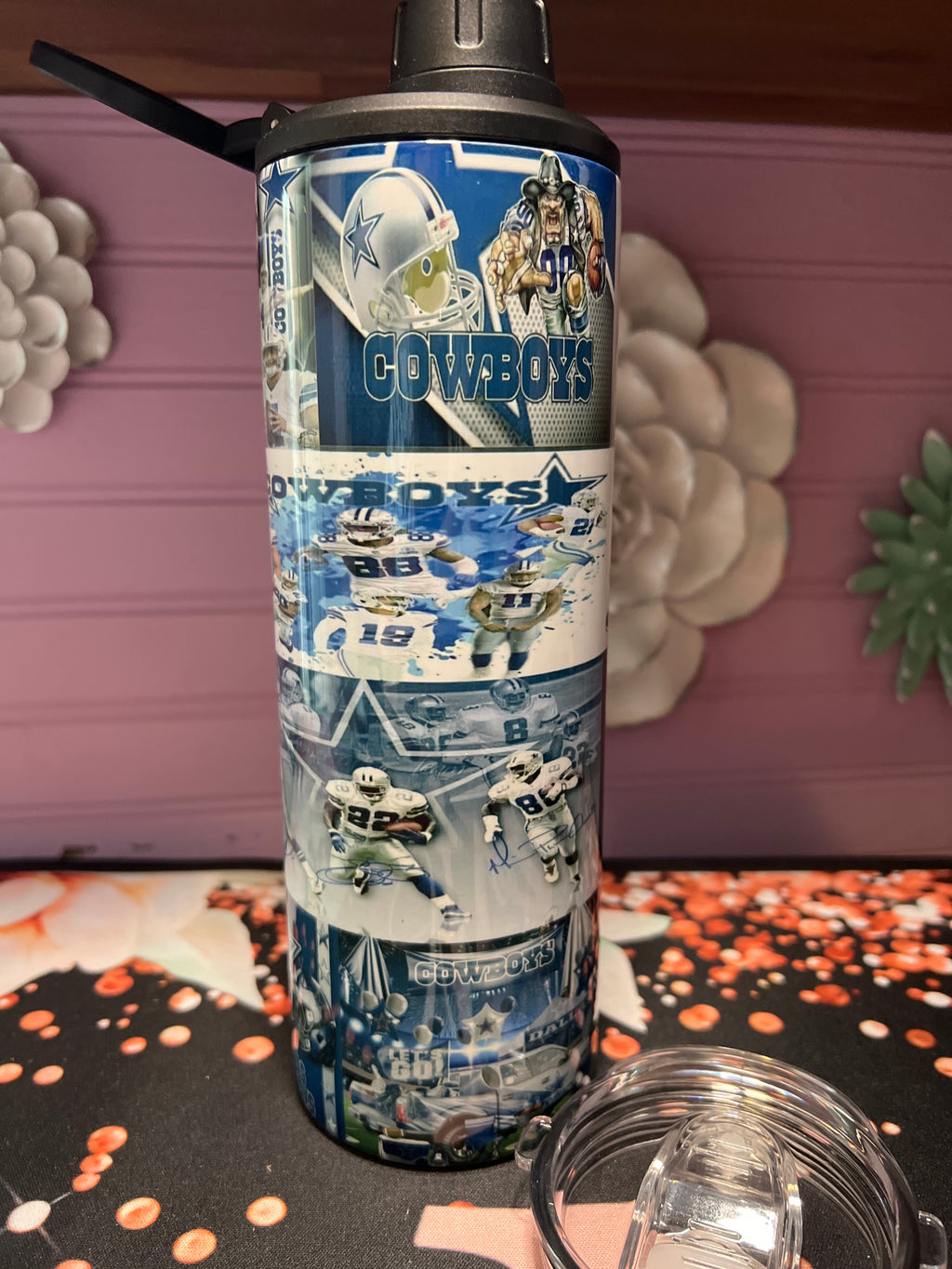Cowboys tumbler 20 oz 2 in 1