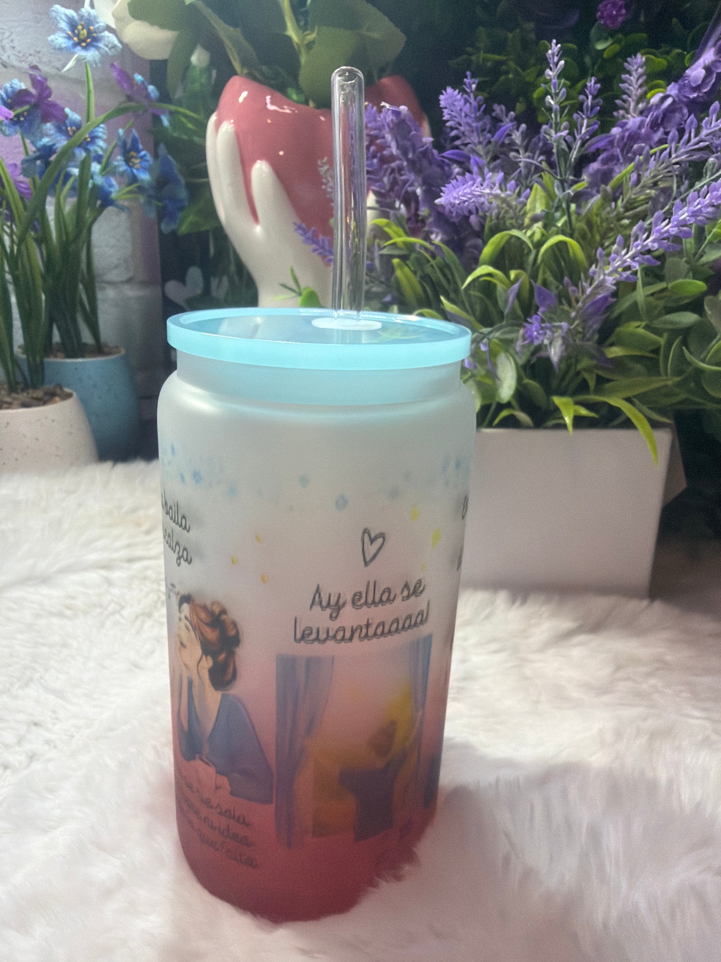 À la niña que fui frosted glass cup 16 oz