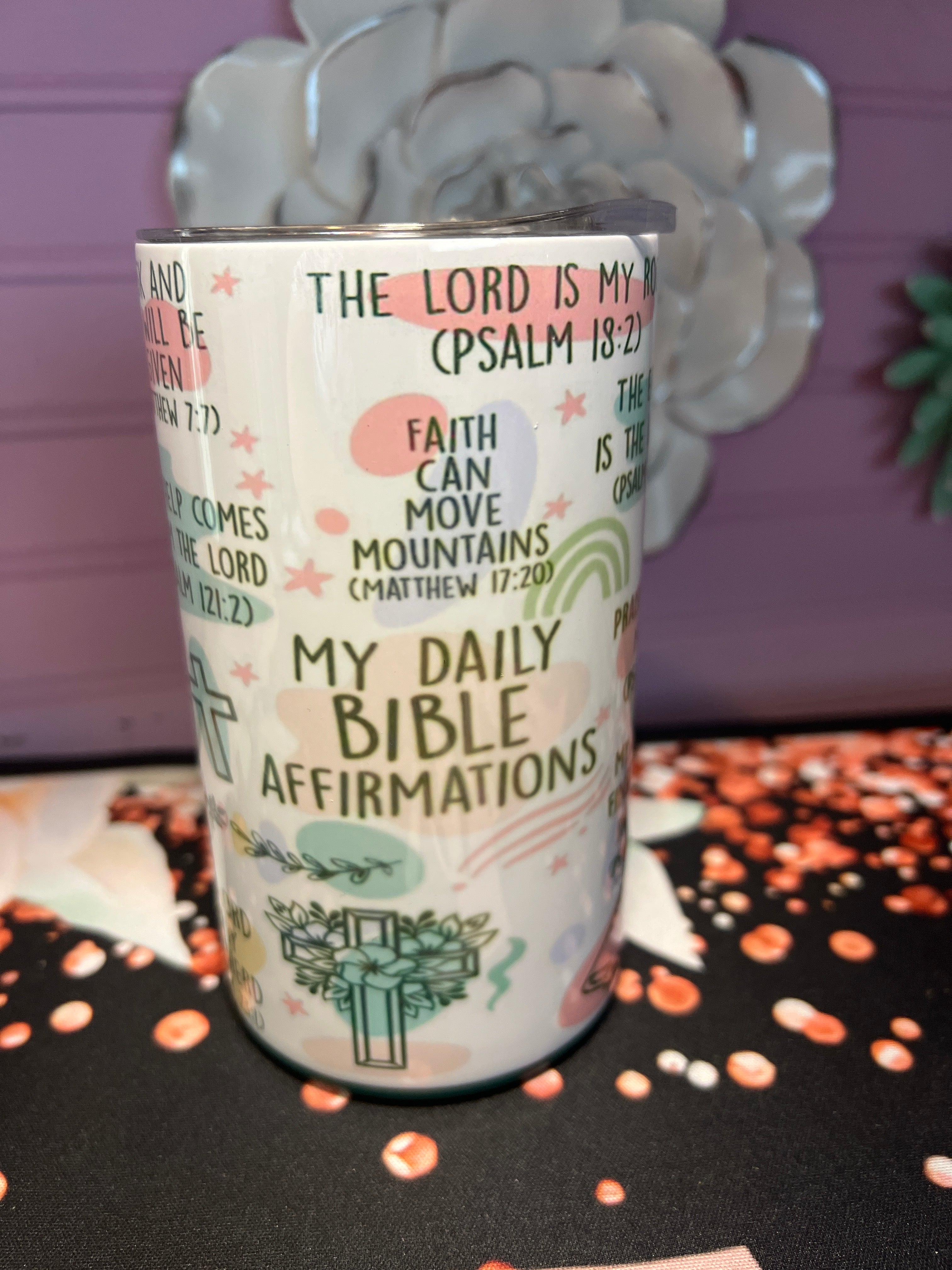 My Daily Bible affirmation taza 14 oz