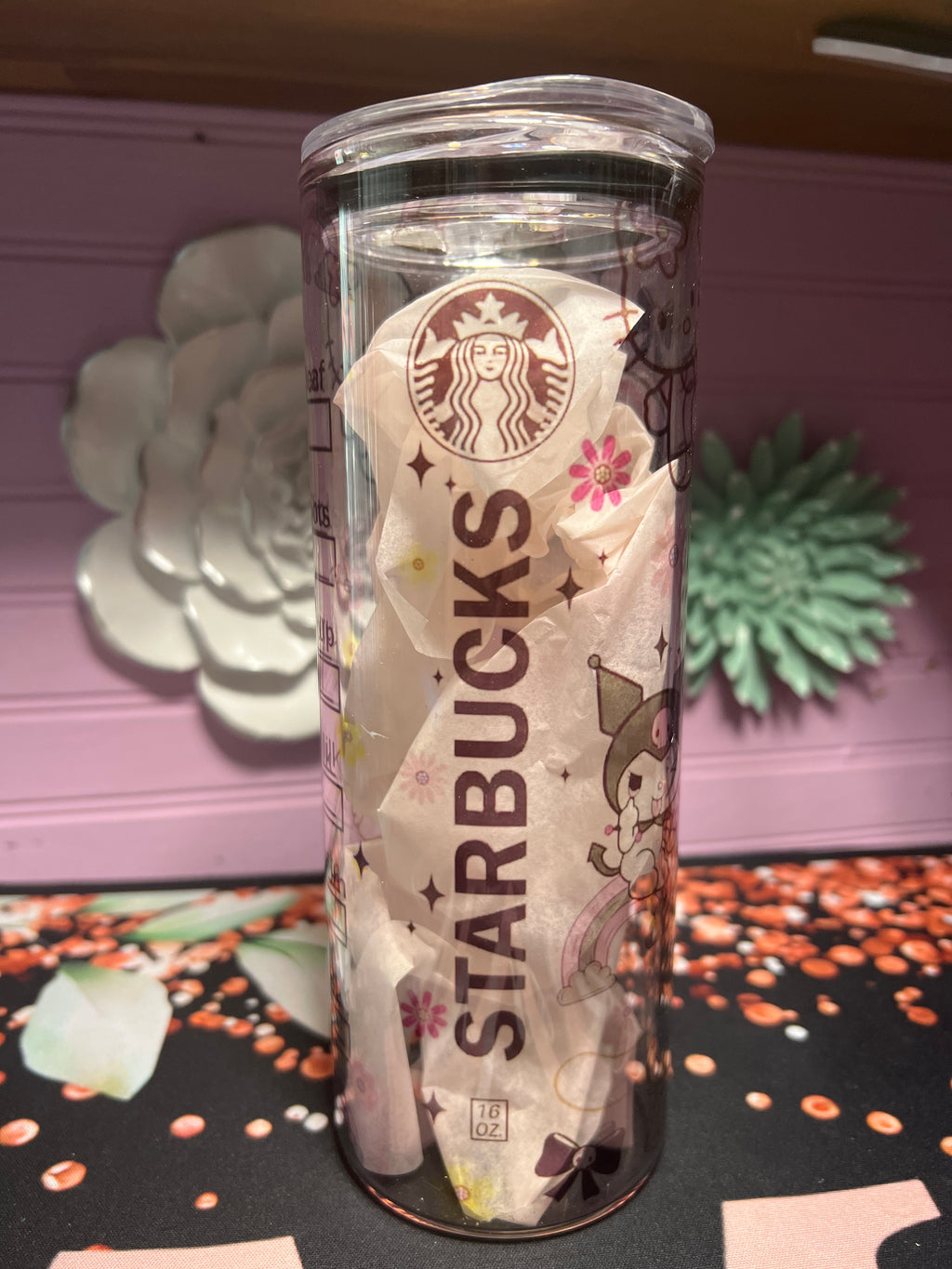 Kuromi glass cup 20 oz