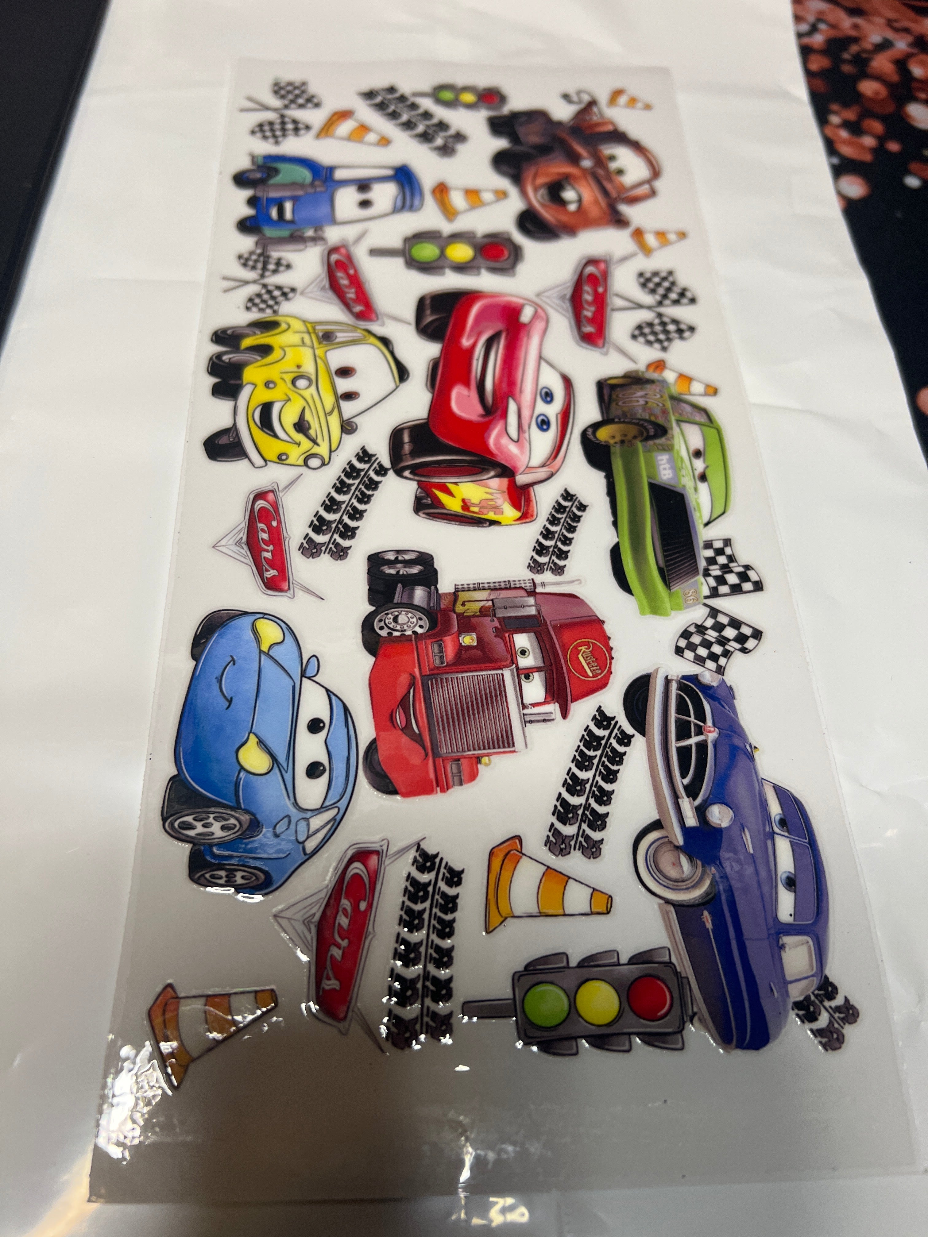 Cars stickers UV DTF