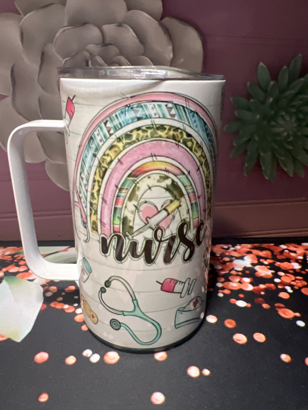 Nurse Selfie taza 14oz