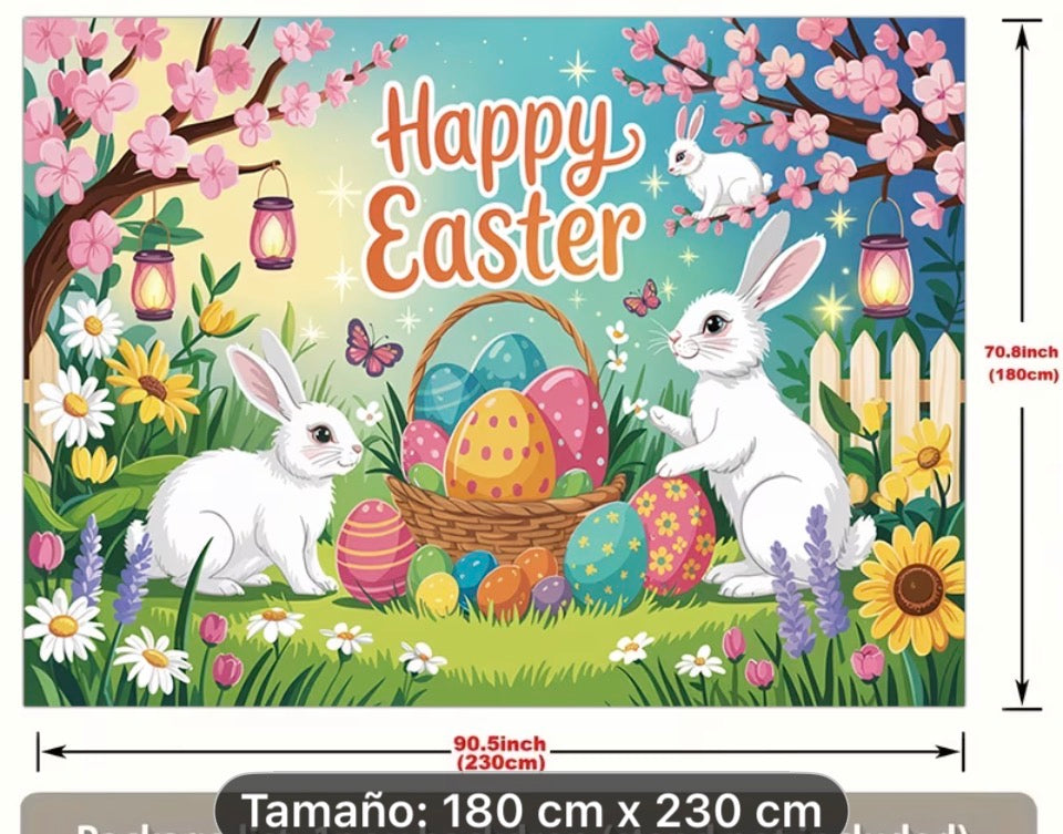 Happy Easter 82.6x59.06inch