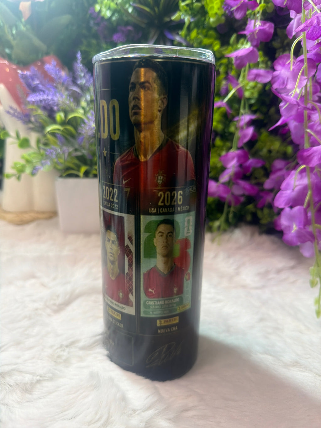 Cristiano Ronaldo tumbler acero inoxidable 20 oz
