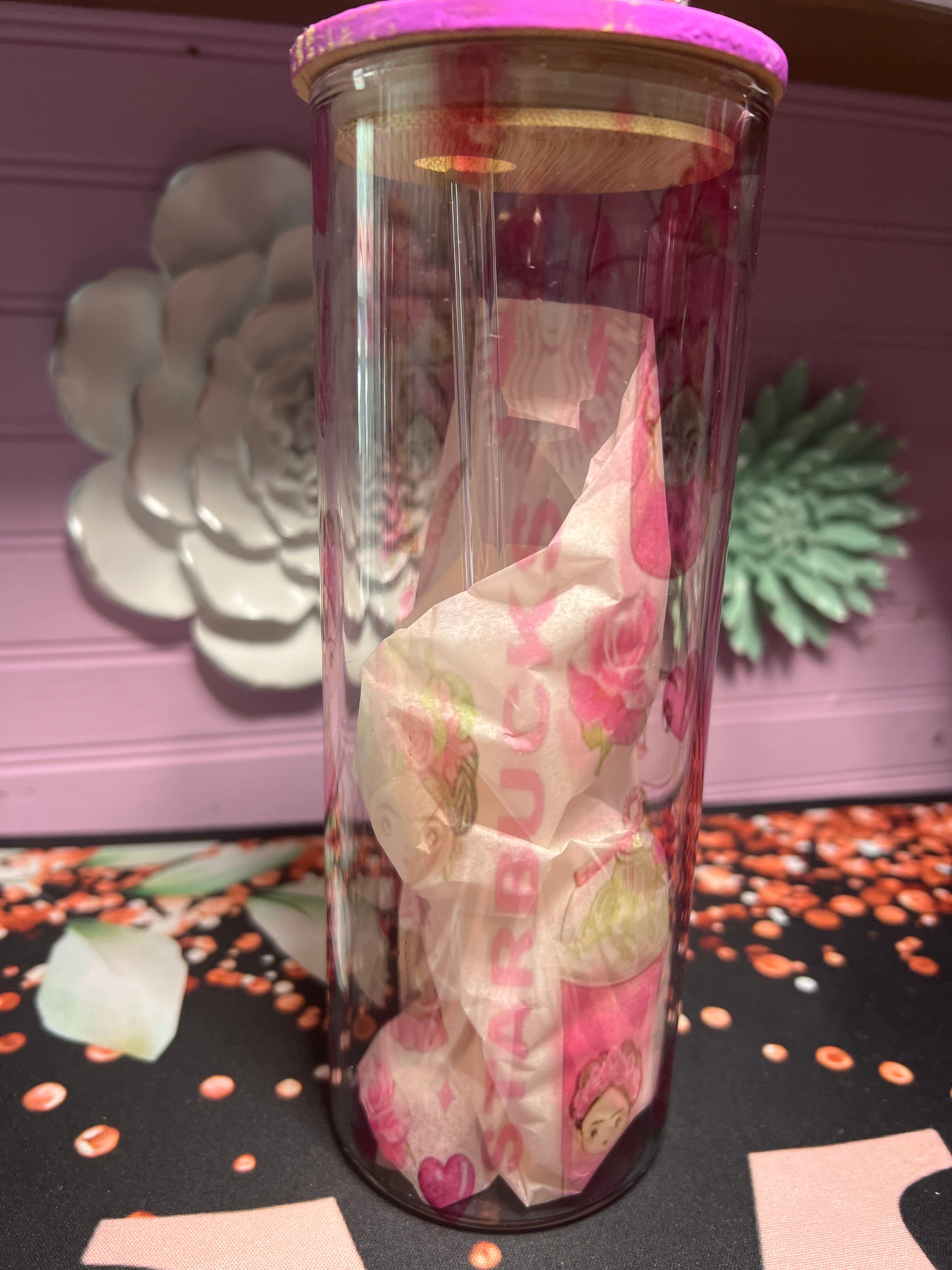 Frida Kahlo glass cup 20 oz