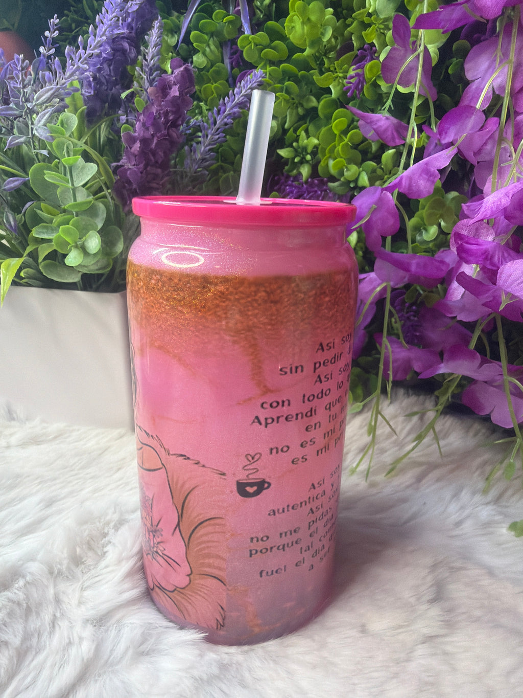 Así soy yo glass cup 16 oz